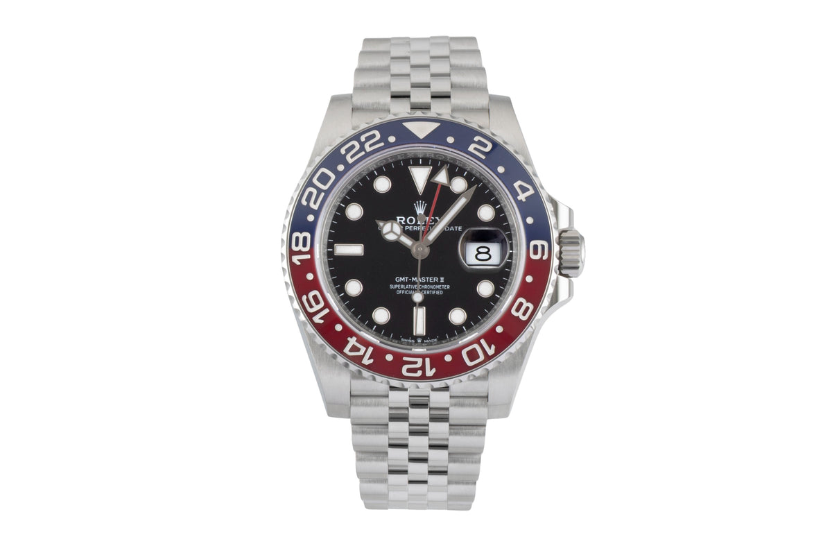 Rolex Gmt Master II "Pepsi" Herrenuhr Oyster Perpetual Ref. 126710BLRO B&P 2019 [2603110]