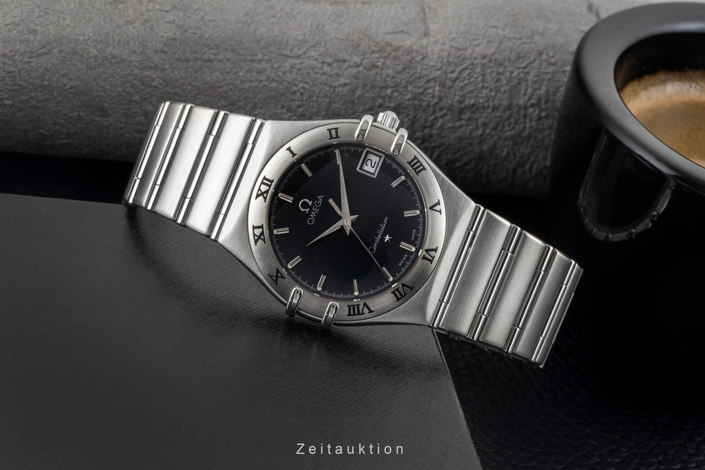 Omega Constellation Quarz Edelstahl Datum Herrenuhr Ref. 1512.40.00 Papiere 2004 [2603115]
