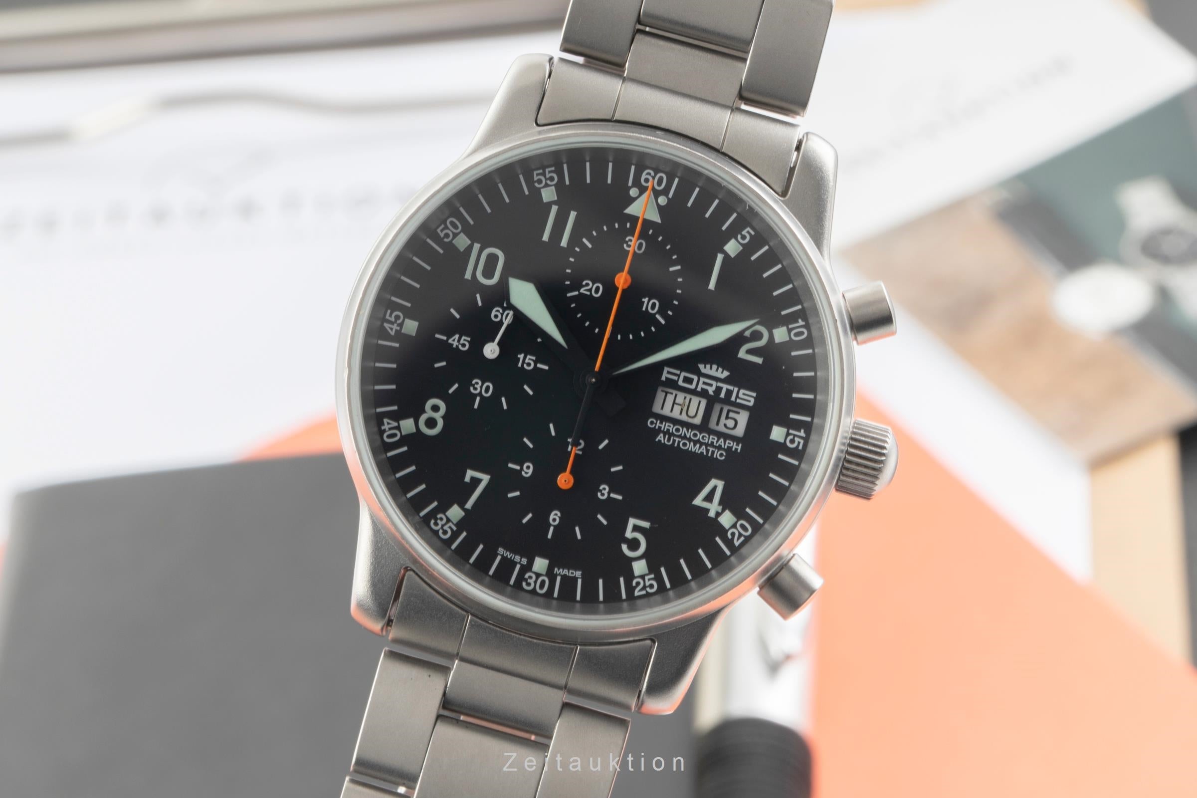 Fortis Flieger Chronograph Chronograph Stahl Automatik Herrenuhr Ref 597.10.141  [2603117]