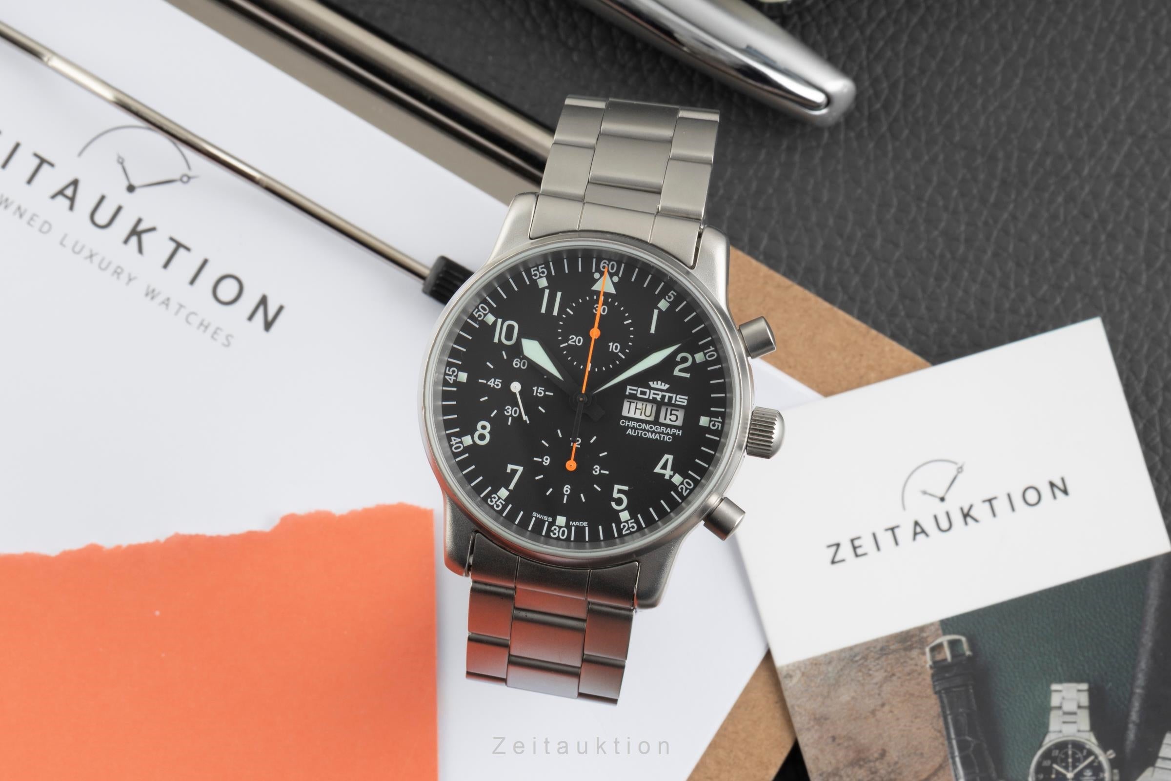 Fortis Flieger Chronograph Chronograph Stahl Automatik Herrenuhr Ref 597.10.141  [2603117]