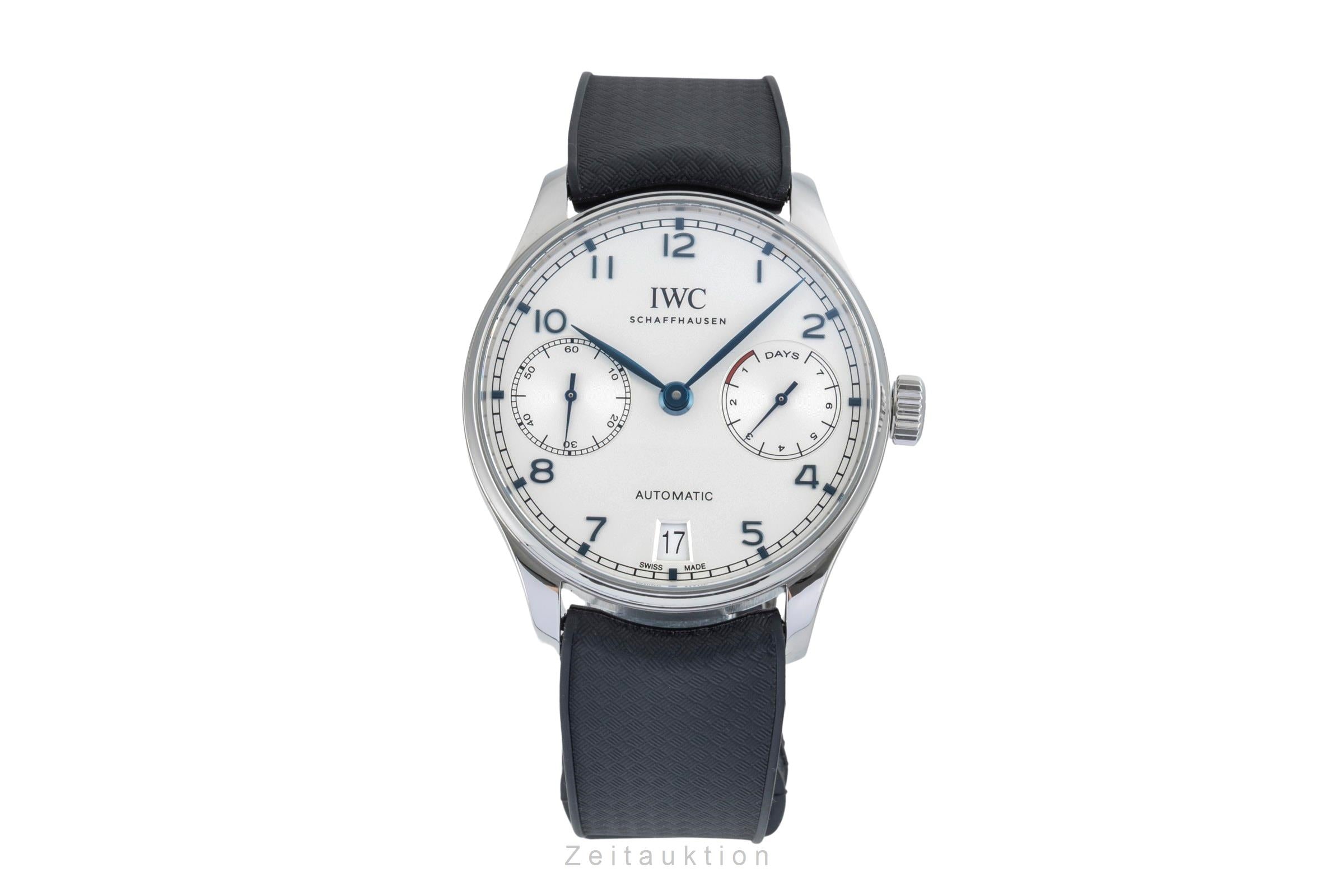 IWC Portugieser acero automático reloj para caballeros IW500705 LP: 14000EUR  [2603123]