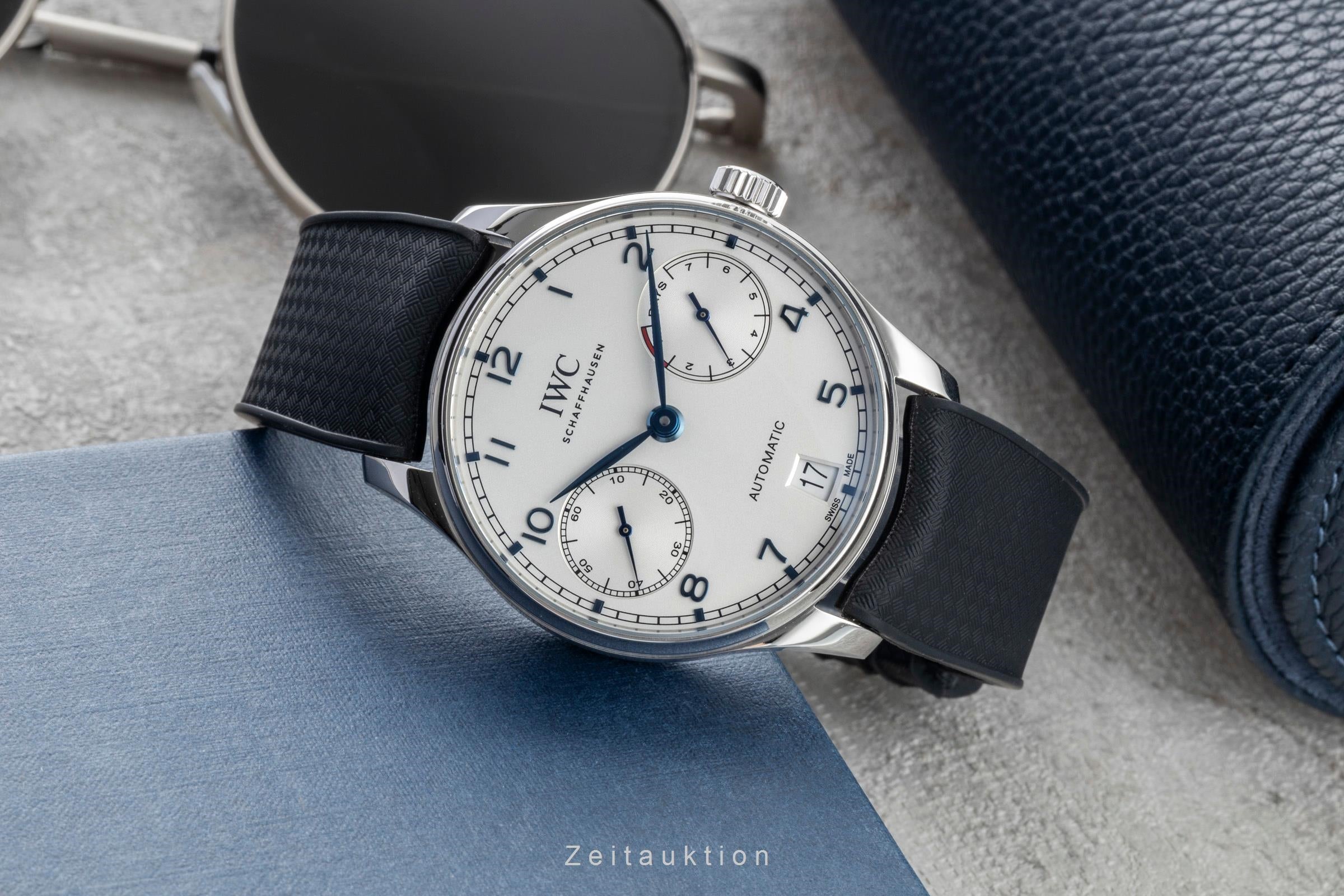 IWC Portugieser acero automático reloj para caballeros IW500705 LP: 14000EUR  [2603123]