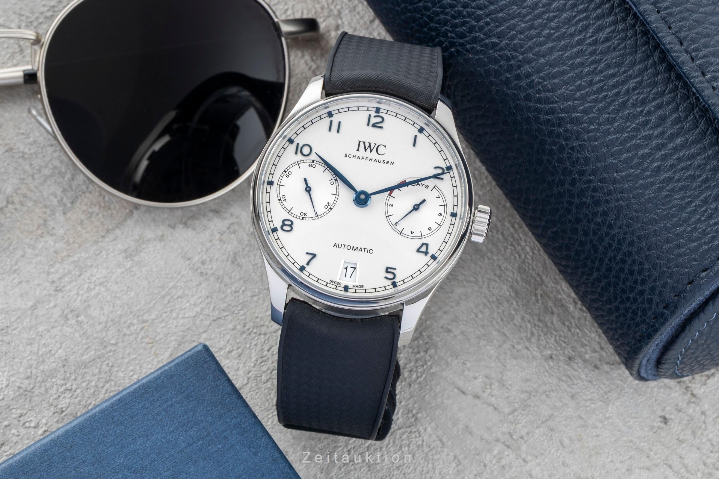 IWC Portugieser acero automático reloj para caballeros IW500705 LP: 14000EUR  [2603123]