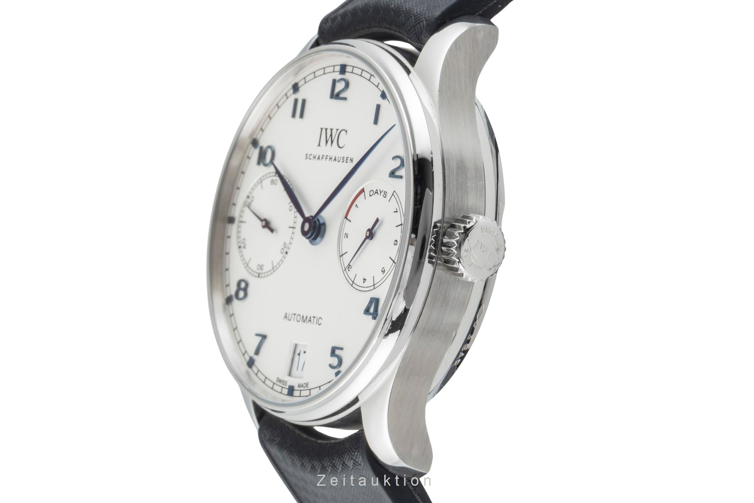 IWC Portugieser acero automático reloj para caballeros IW500705 LP: 14000EUR  [2603123]