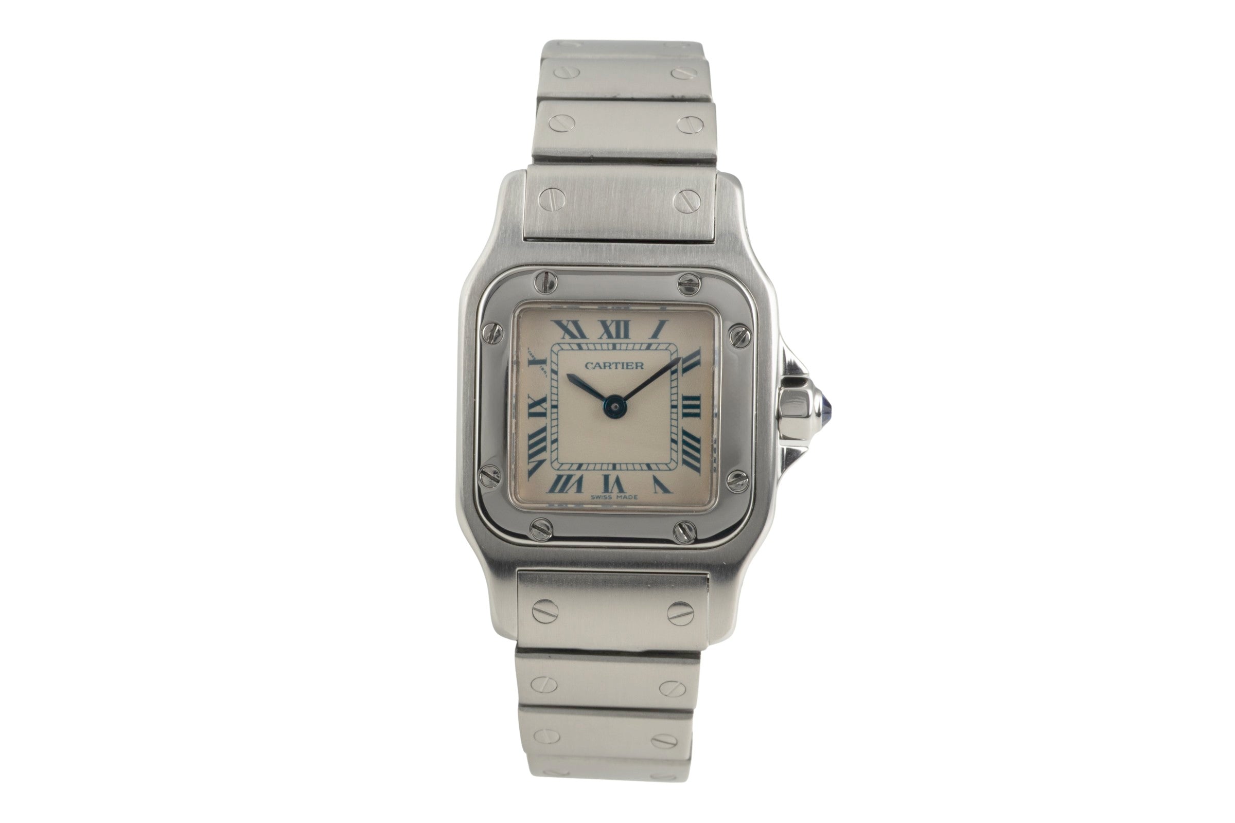 Cartier Santos Galbeé Stahl Quarz Damenuhr Ref. W20017D6 Klassiker  [2603130]