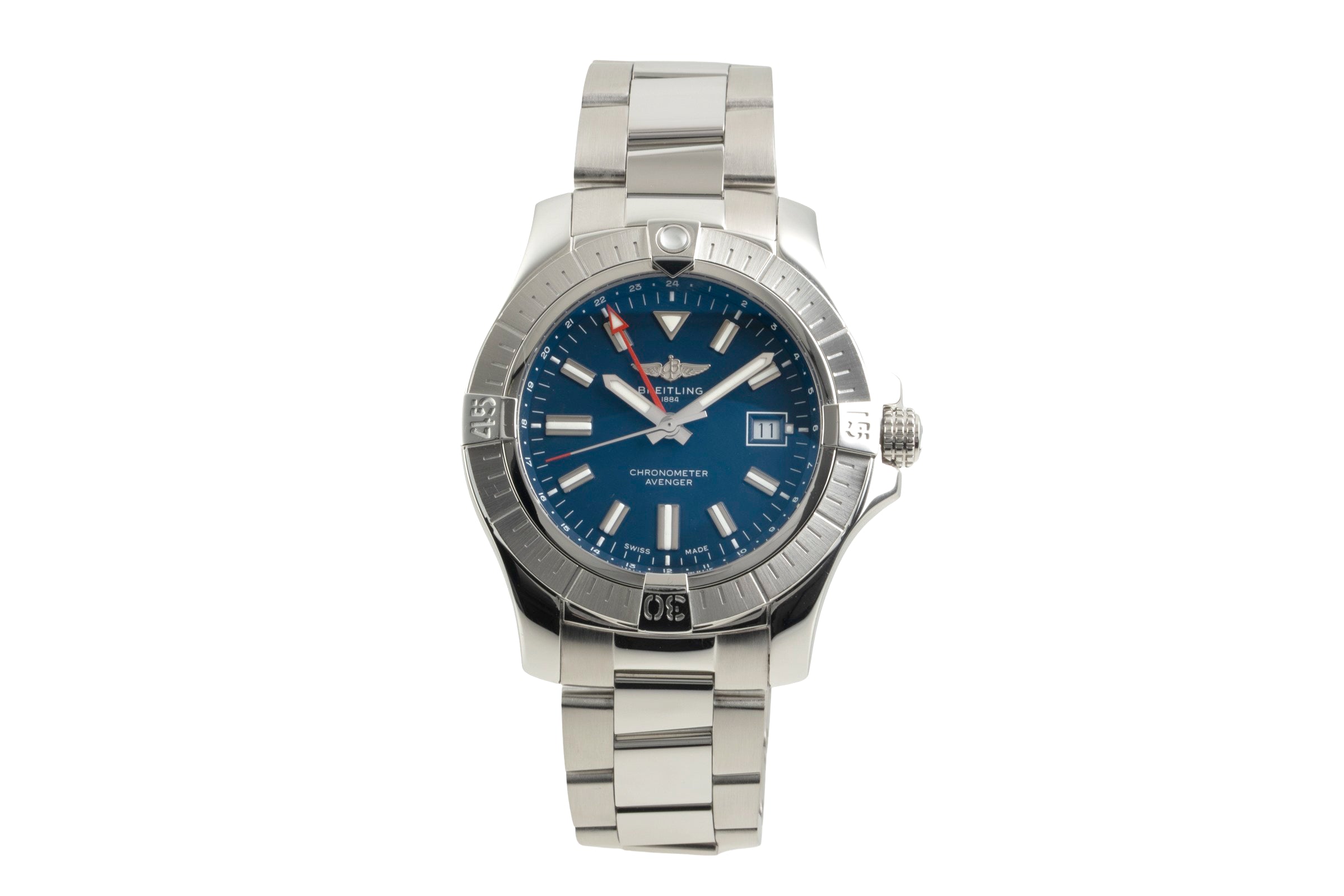 Breitling Avenger II GMT 45 Automatik Stahl Ref. A32395101C1A1 Box & Papiere  [2603139]