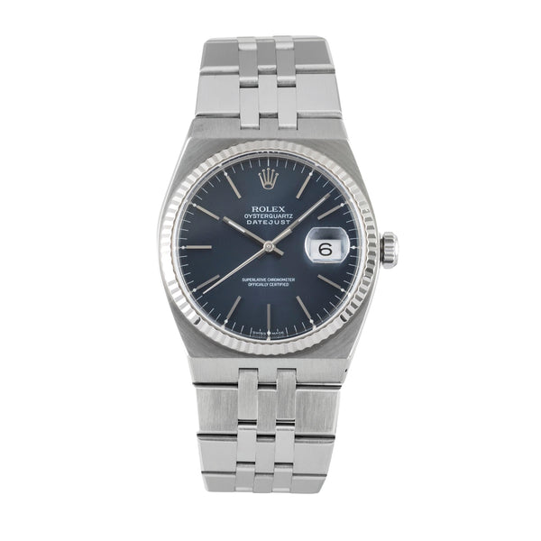 Rolex Oysterquartz steel / white gold quartz men's watch 17014A  [2603155]