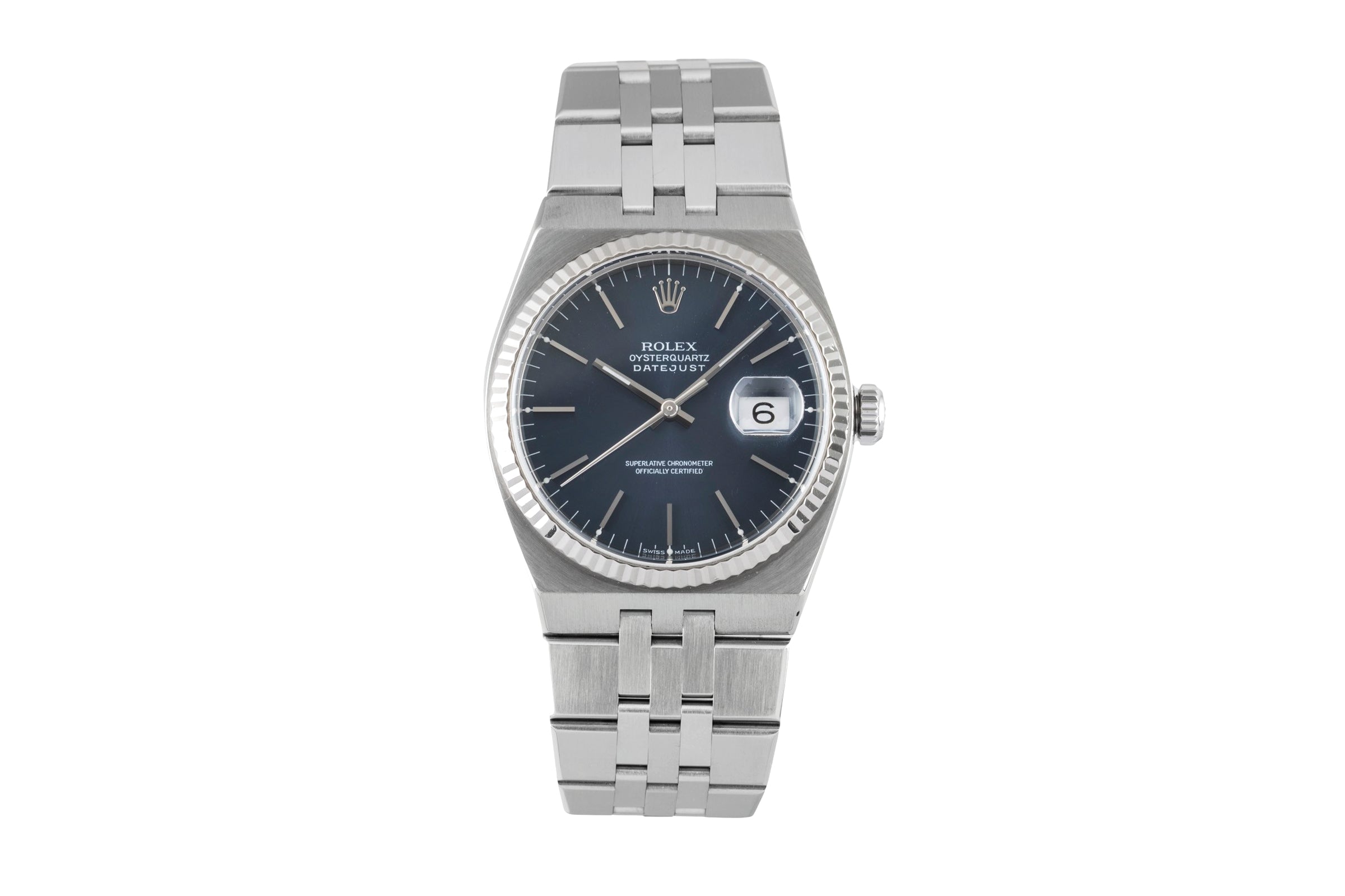 Rolex Oysterquartz acier / or blanc quartz montre pour hommes 17014A  [2603155]