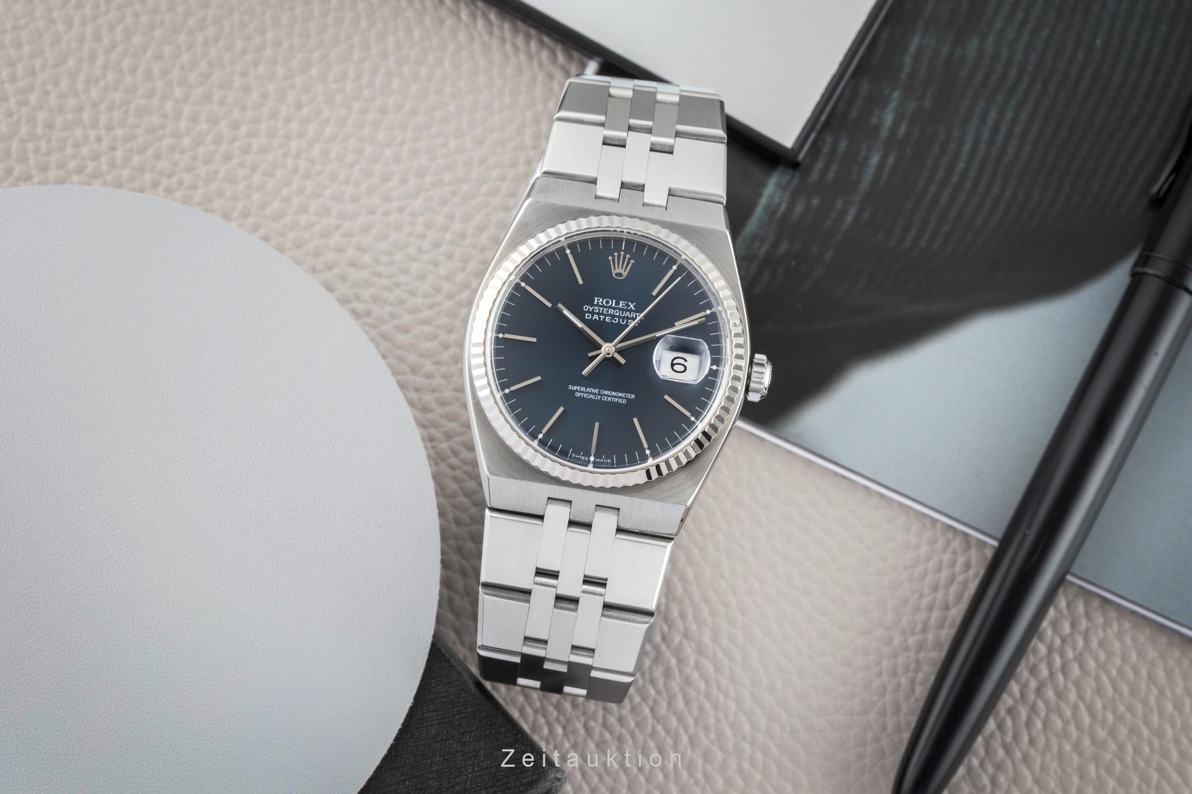 Rolex Oysterquartz steel / white gold quartz men's watch 17014A  [2603155]