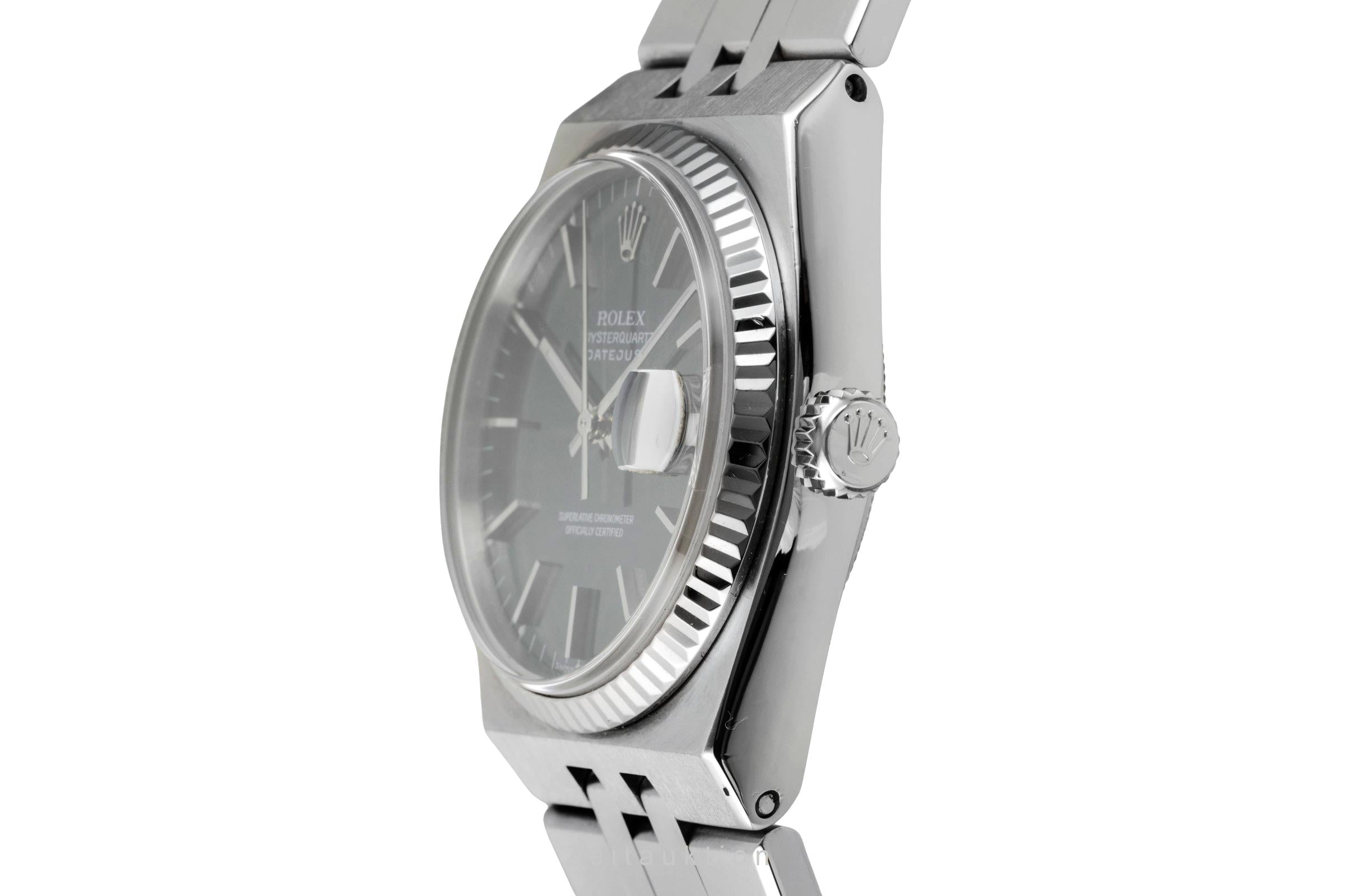 Rolex Oysterquartz steel / white gold quartz men's watch 17014A  [2603155]