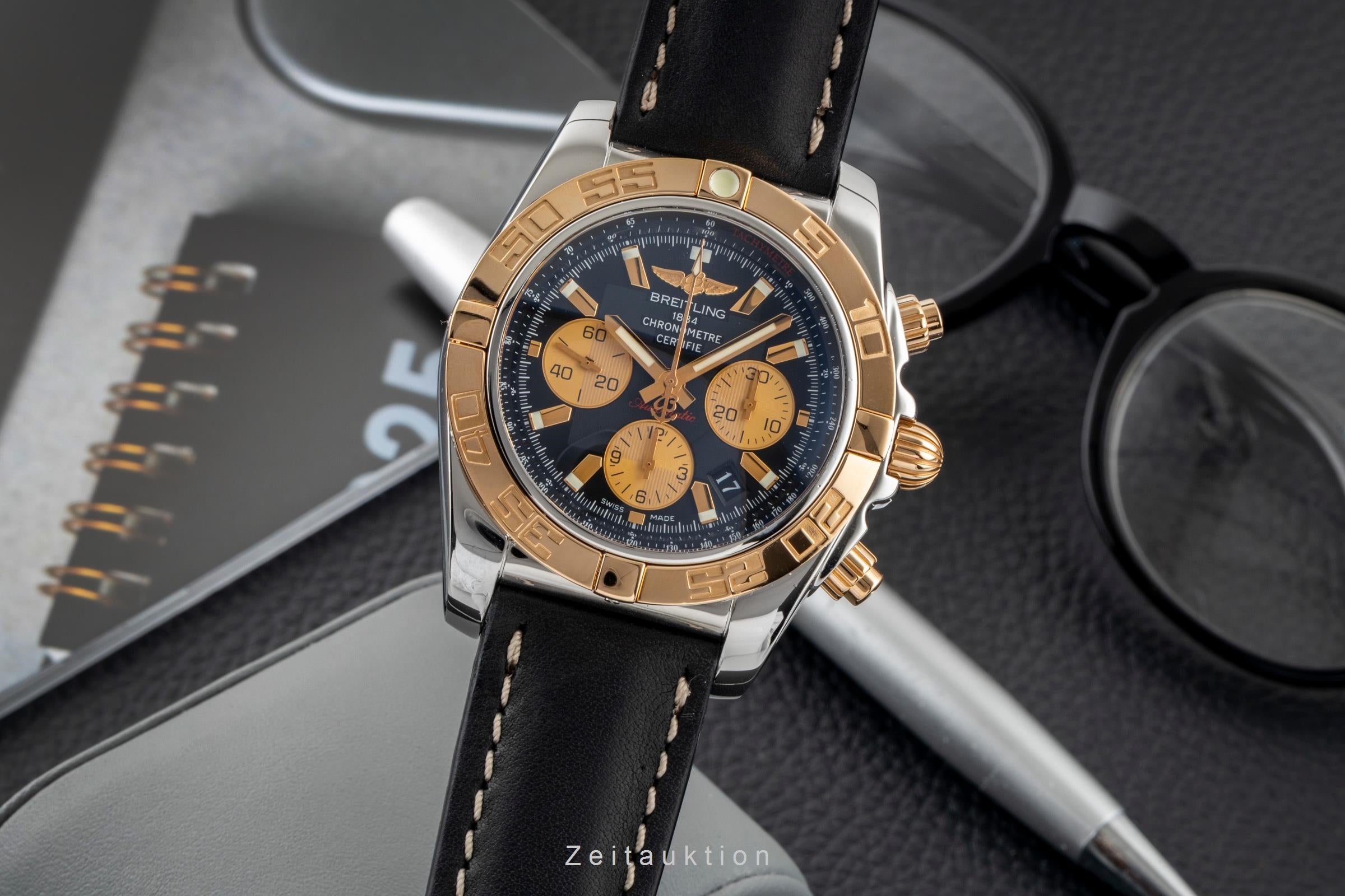 Breitling Chronomat 44 chronograph steel / gold automatic men's watch CB011012/B968  [2603161]