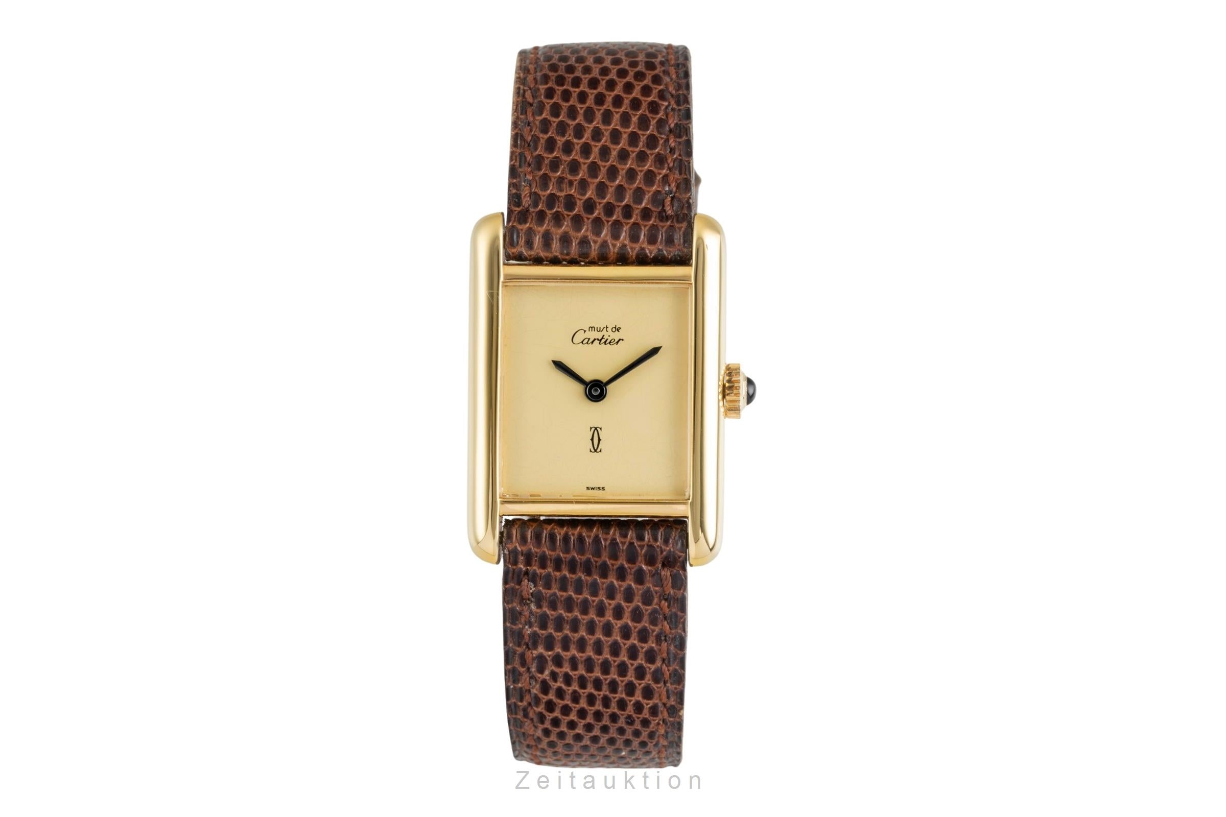 Cartier Tank argent doré à remontage manuel montre pour femmes  [2603162]
