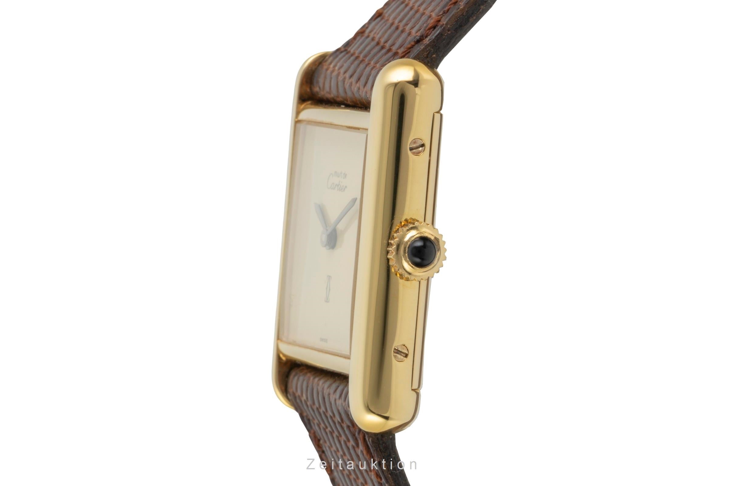 Cartier Tank argent doré à remontage manuel montre pour femmes  [2603162]