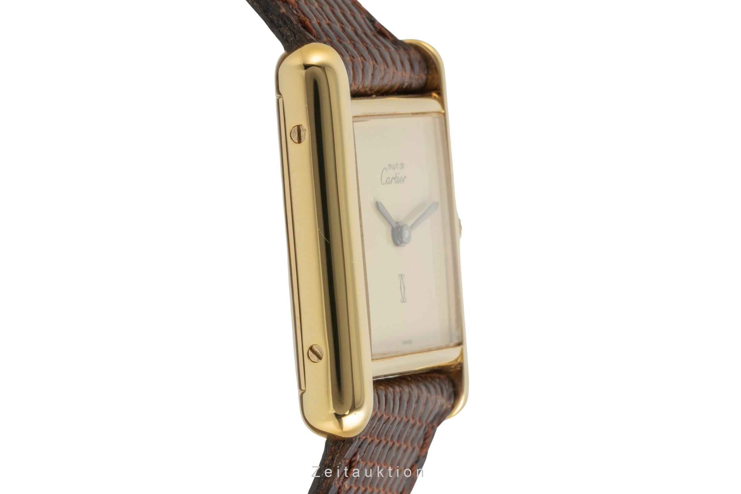 Cartier Tank argent doré à remontage manuel montre pour femmes  [2603162]