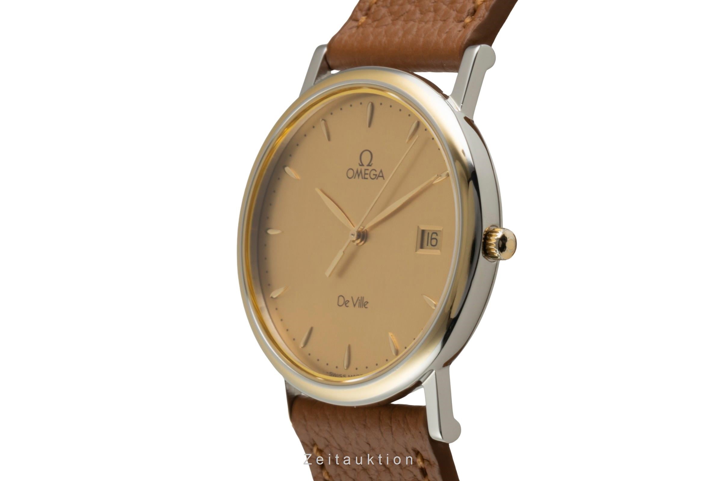 Omega De Ville acero / oro cuarzo reloj para caballeros 196.2430 Vintage  [2603179]