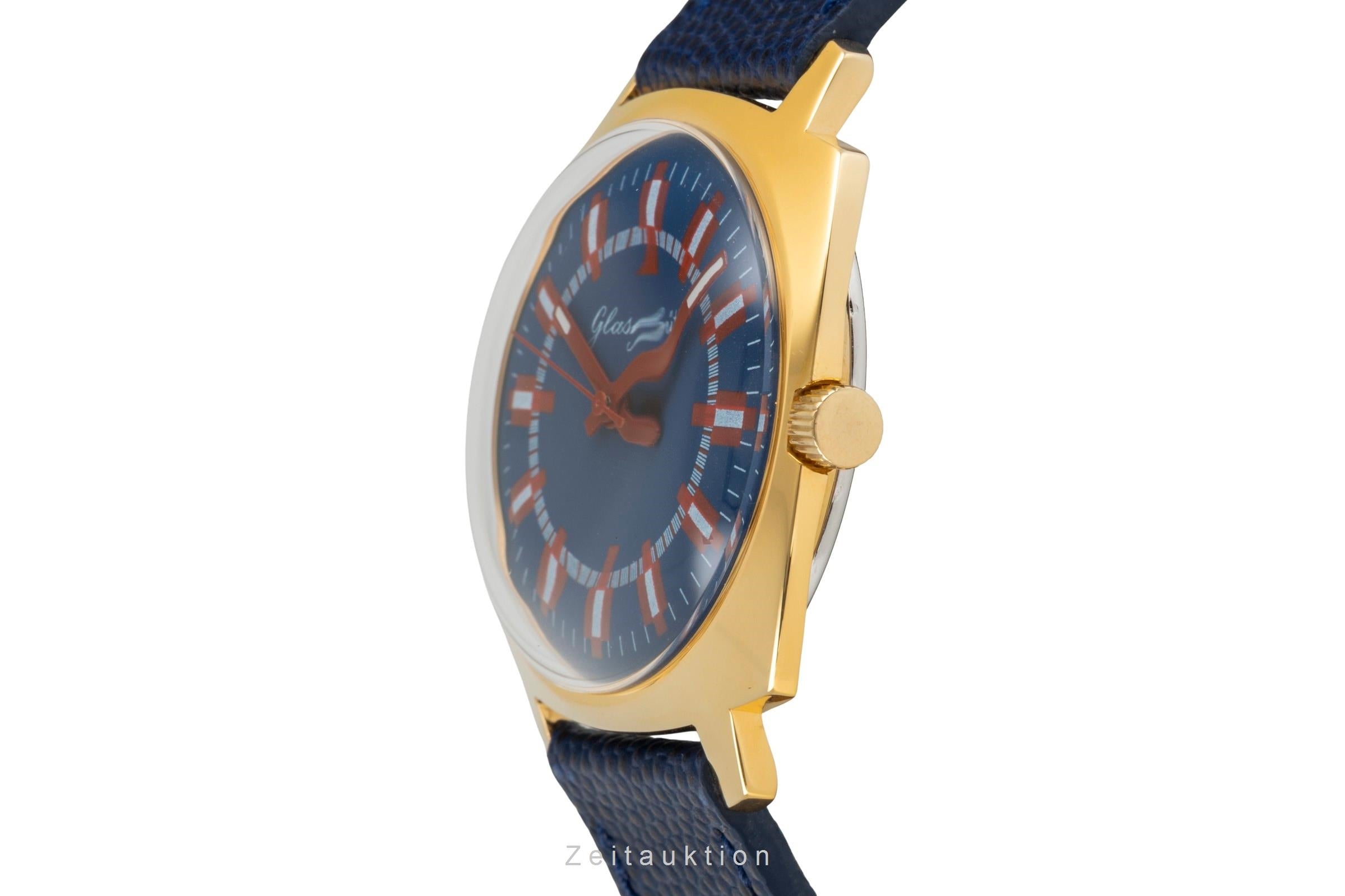 Glashütte Spezimatic latón bañado en oro automático reloj para caballeros Vintage  [2603181]