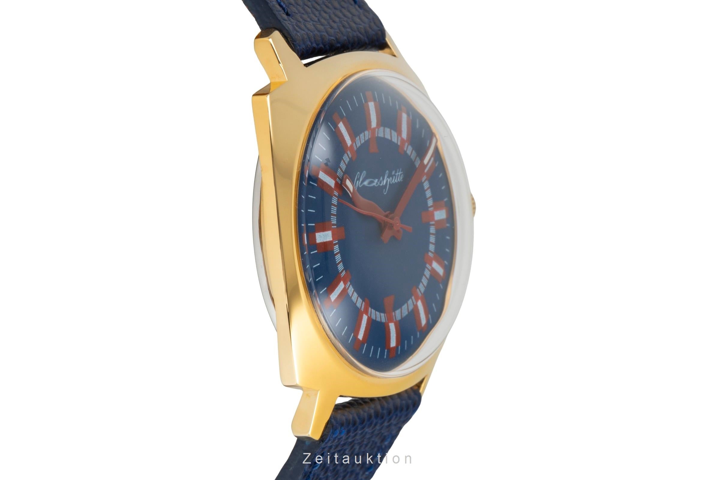 Glashütte Spezimatic latón bañado en oro automático reloj para caballeros Vintage  [2603181]