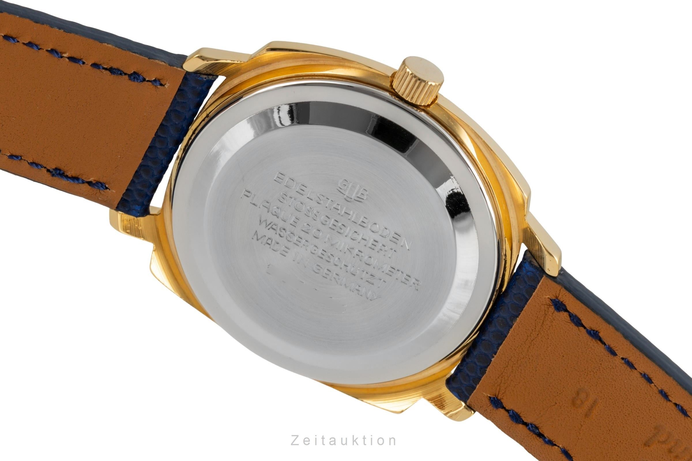 Glashütte Spezimatic latón bañado en oro automático reloj para caballeros Vintage  [2603181]