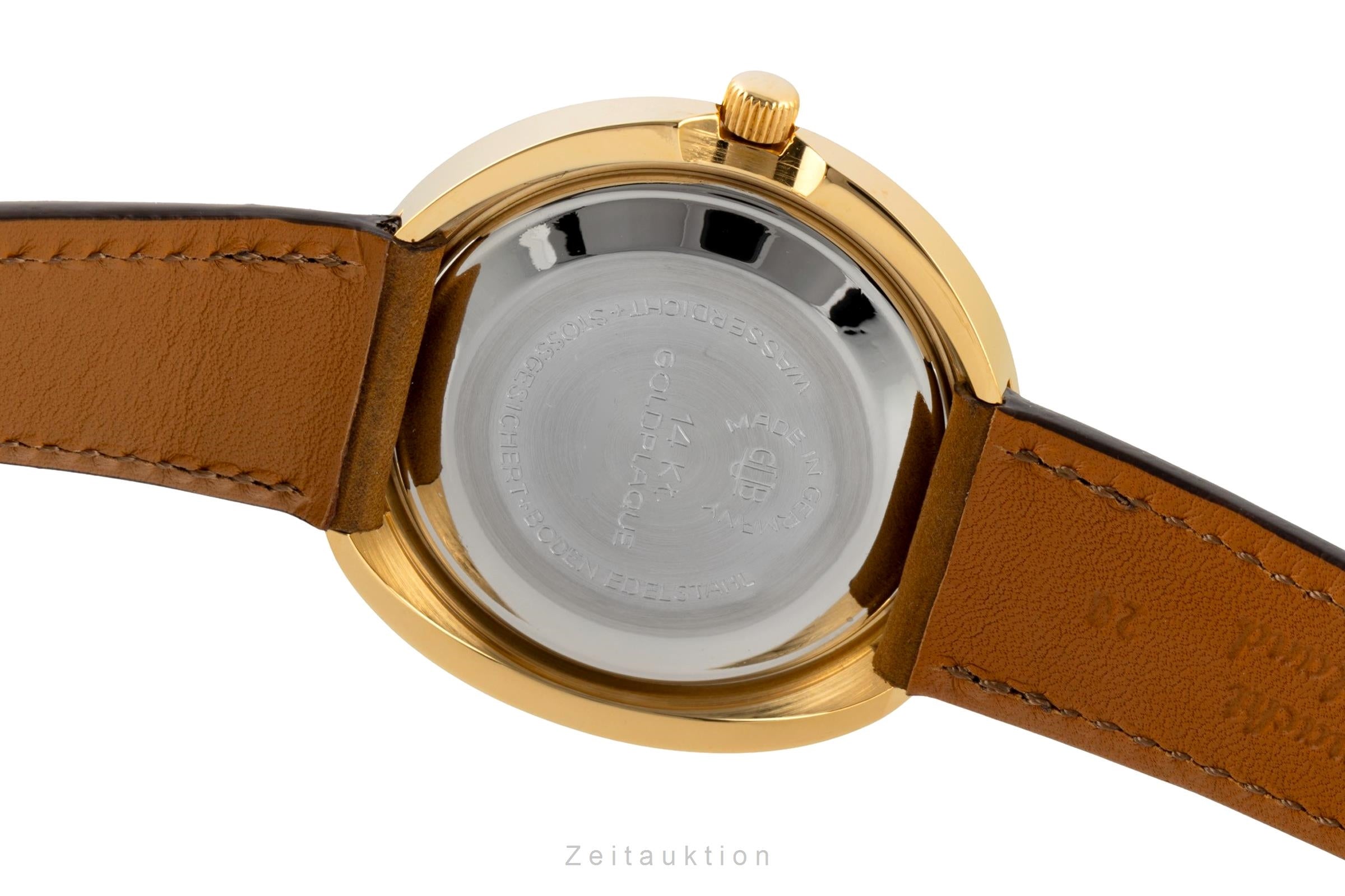 Glashütte Spezimatic latón bañado en oro automático reloj para caballeros Vintage  [2603182]