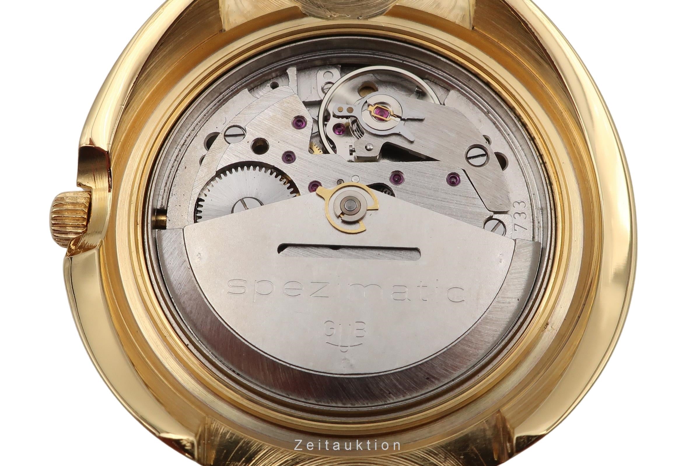 Glashütte Spezimatic latón bañado en oro automático reloj para caballeros Vintage  [2603182]