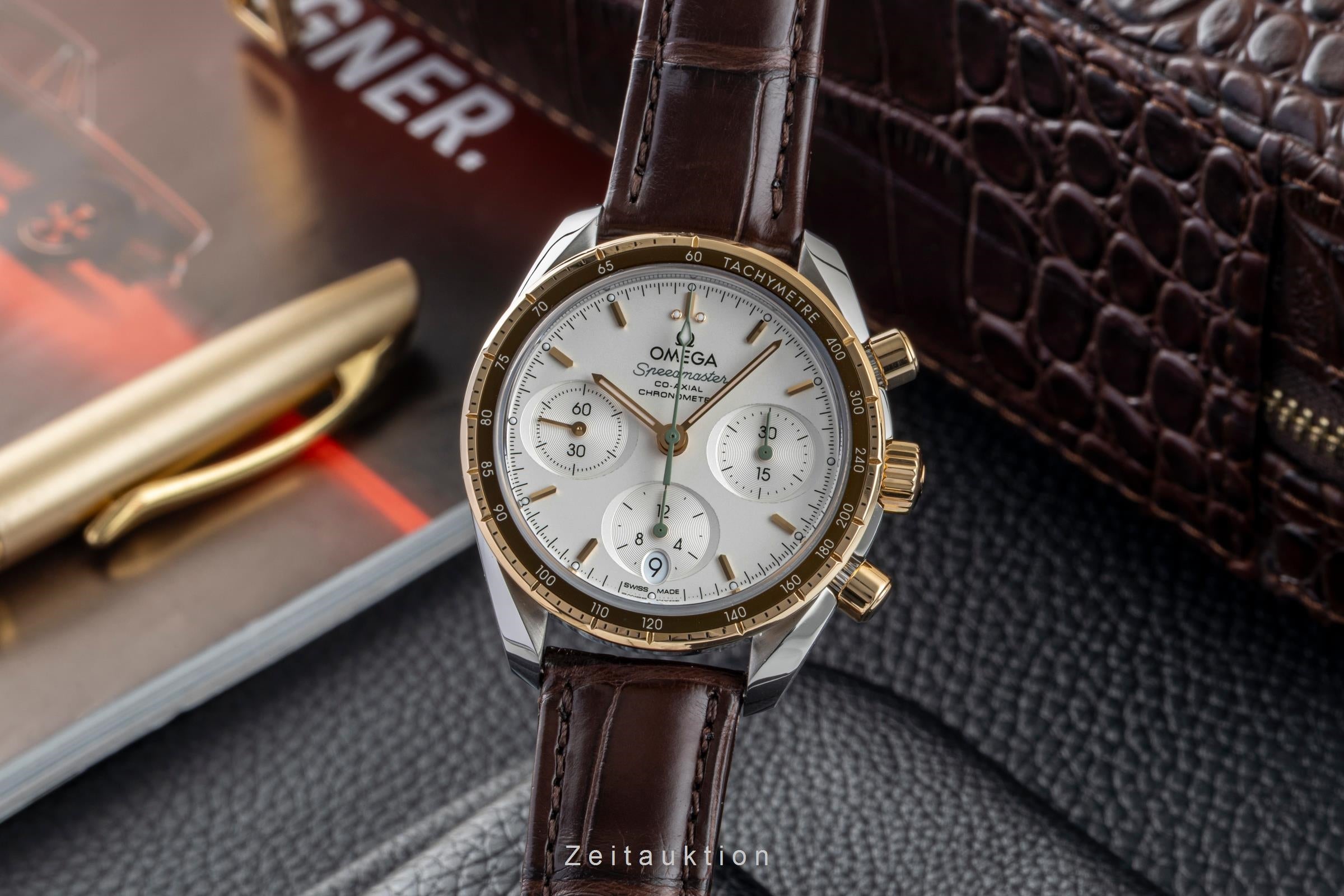 Omega Speedmaster chronograph steel / gold automatic men's watch 324.23.38.50.02.001  [2603201]