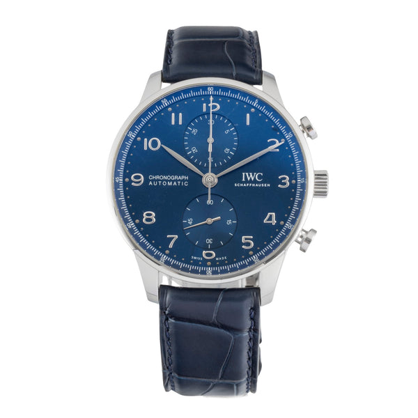 IWC Portugieser chronograph steel automatic men's watch IW371606 LP: 9100EUR  [2603208]