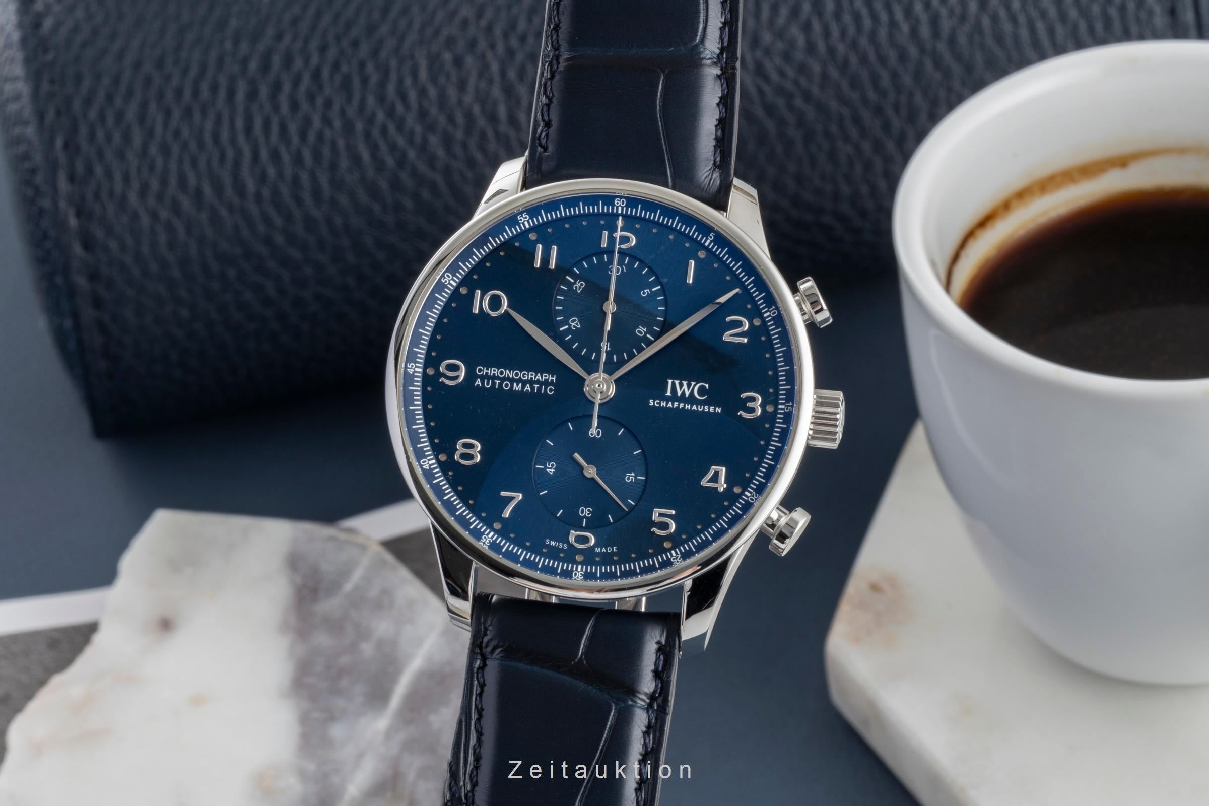 IWC Portugieser chronograph steel automatic men's watch IW371606 LP: 9100EUR  [2603208]