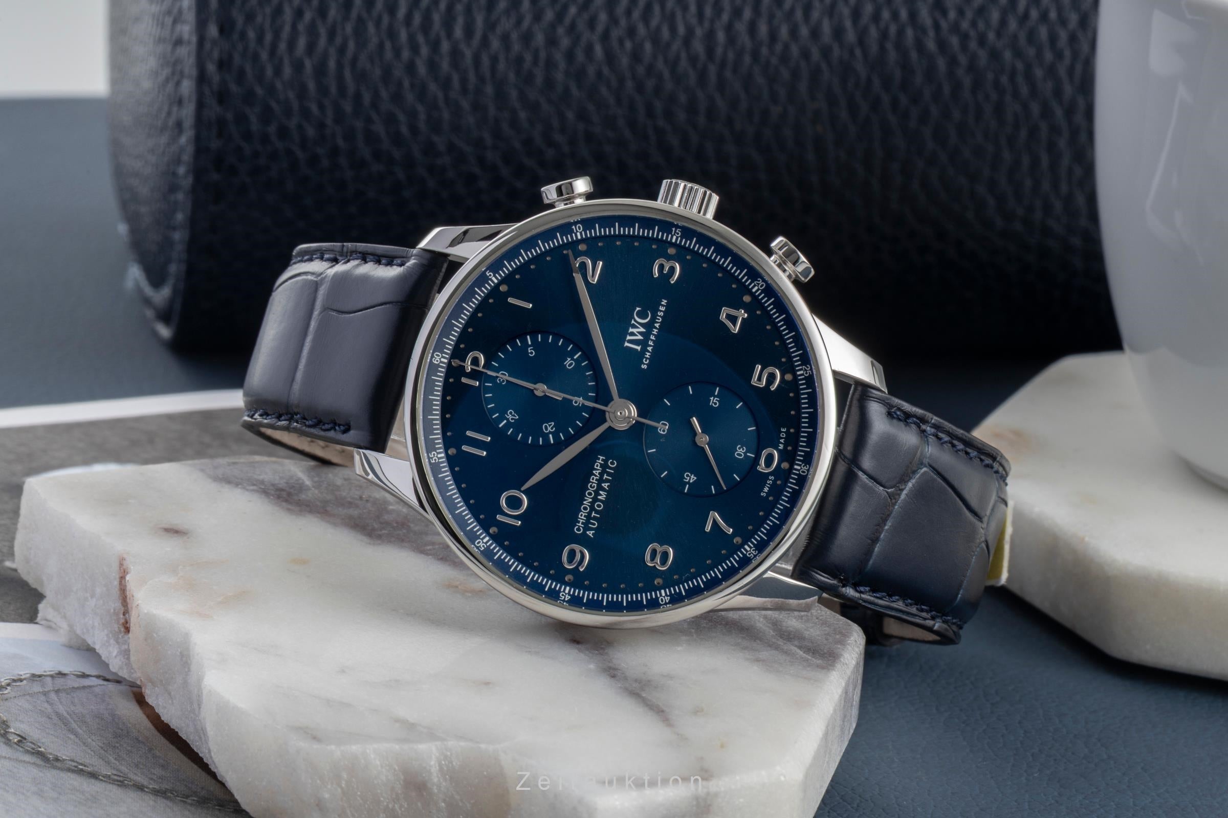 IWC Portugieser chronograph steel automatic men's watch IW371606 LP: 9100EUR  [2603208]