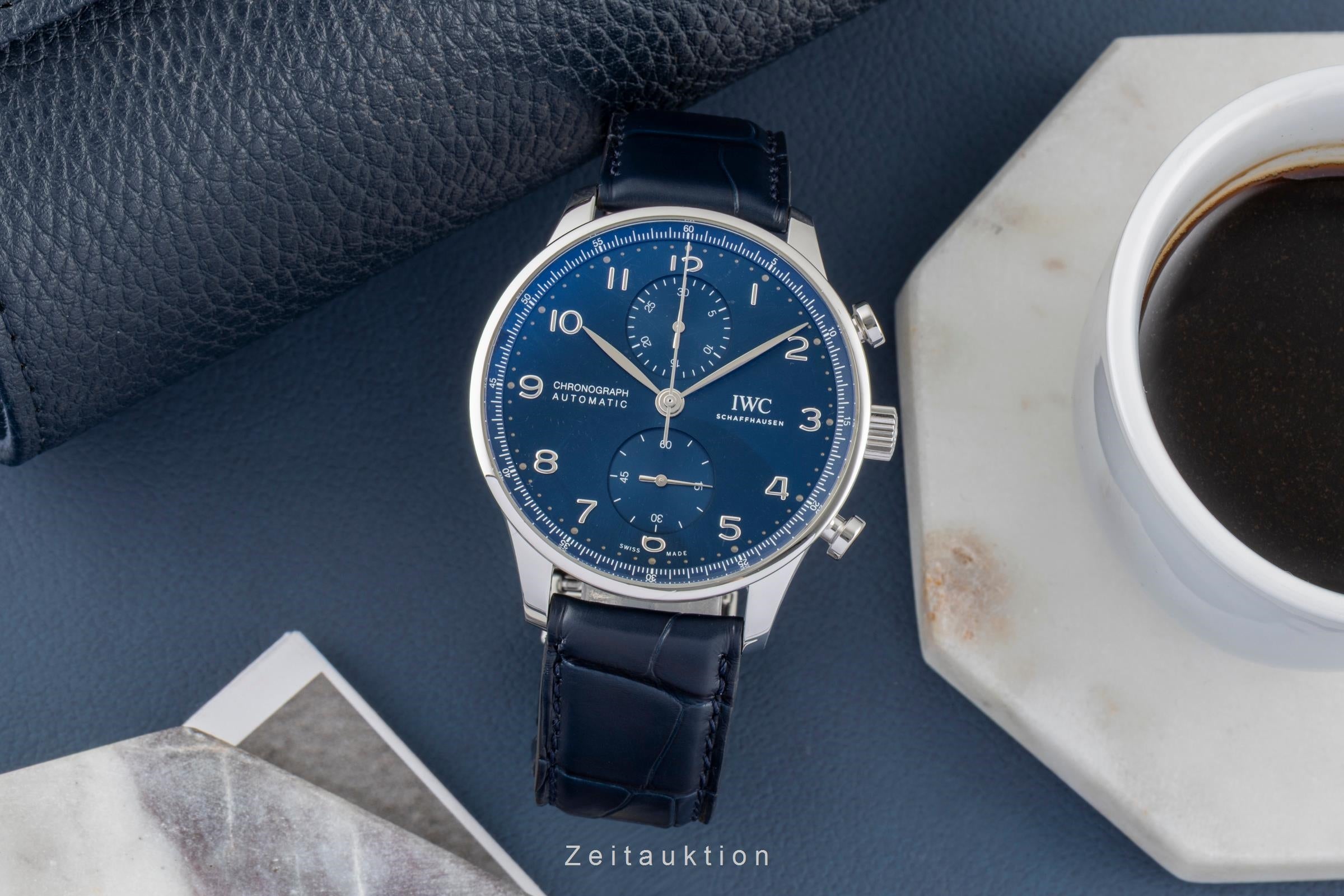 IWC Portugieser chronograph steel automatic men's watch IW371606 LP: 9100EUR  [2603208]