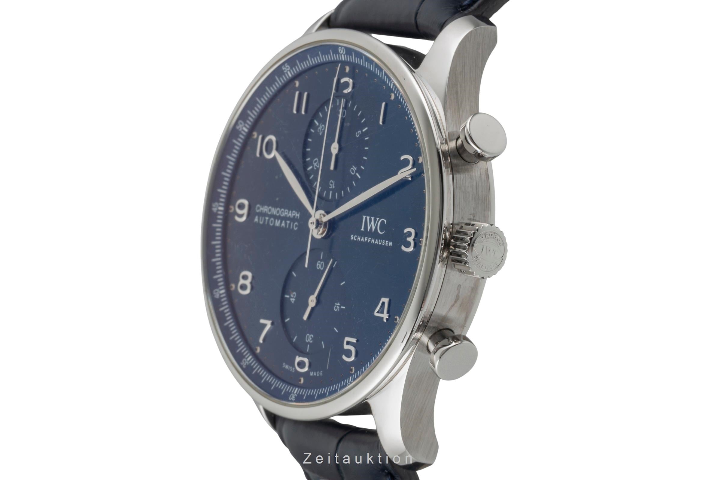 IWC Portugieser chronograph steel automatic men's watch IW371606 LP: 9100EUR  [2603208]