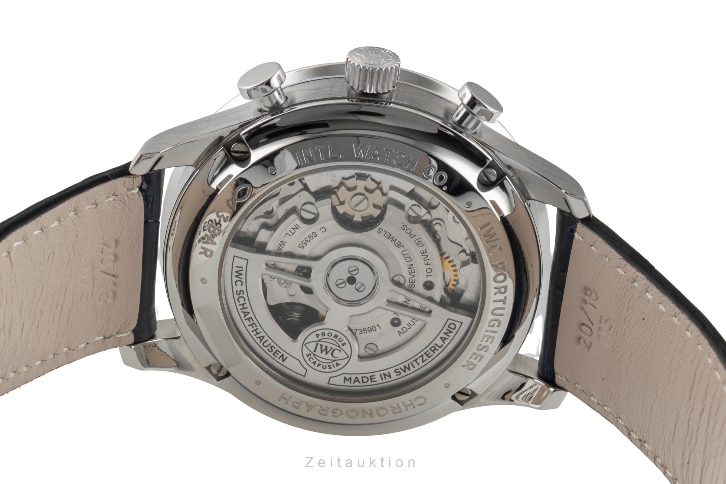 IWC Portugieser chronograph steel automatic men's watch IW371606 LP: 9100EUR  [2603208]