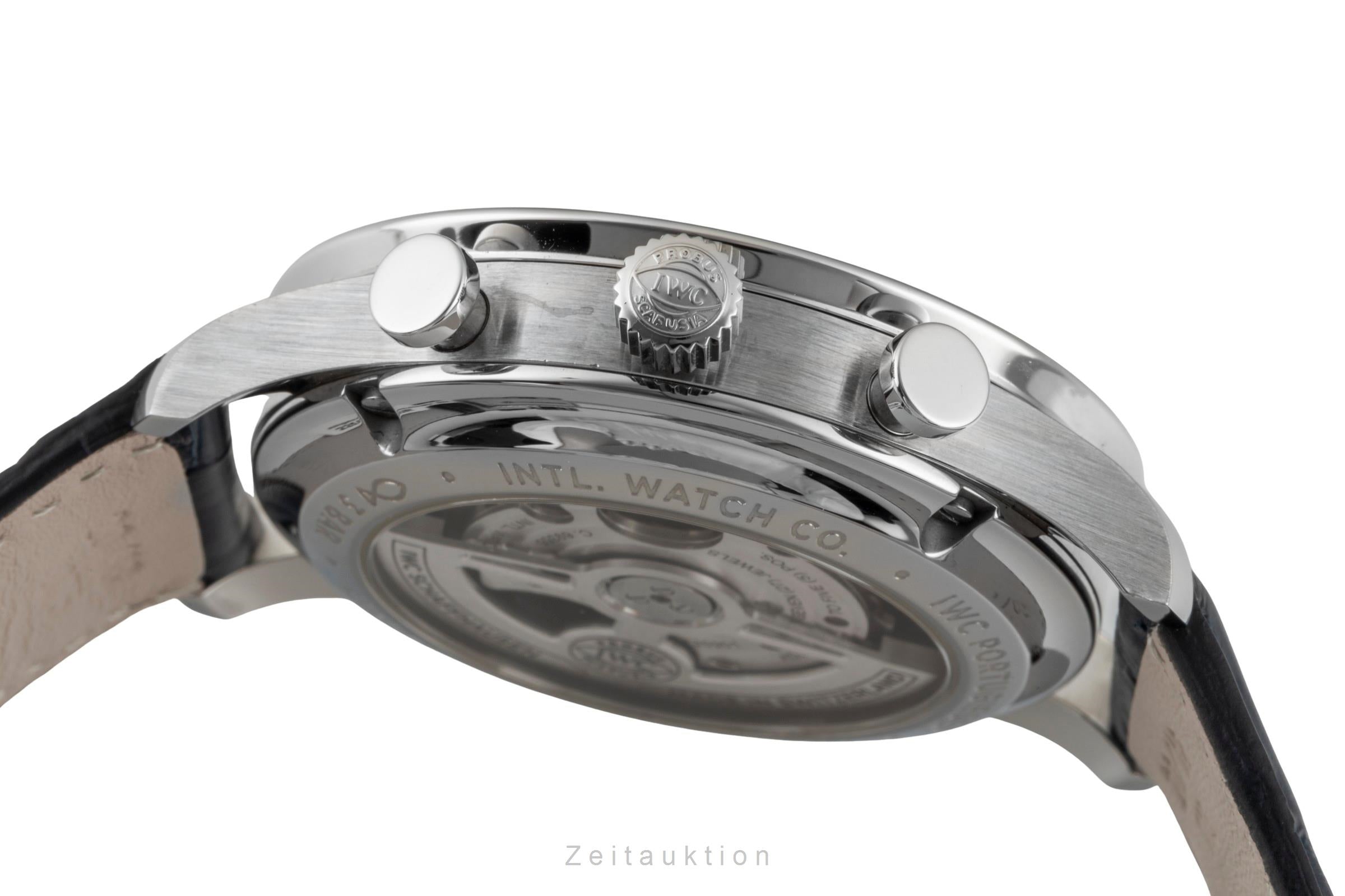 IWC Portugieser chronograph steel automatic men's watch IW371606 LP: 9100EUR  [2603208]