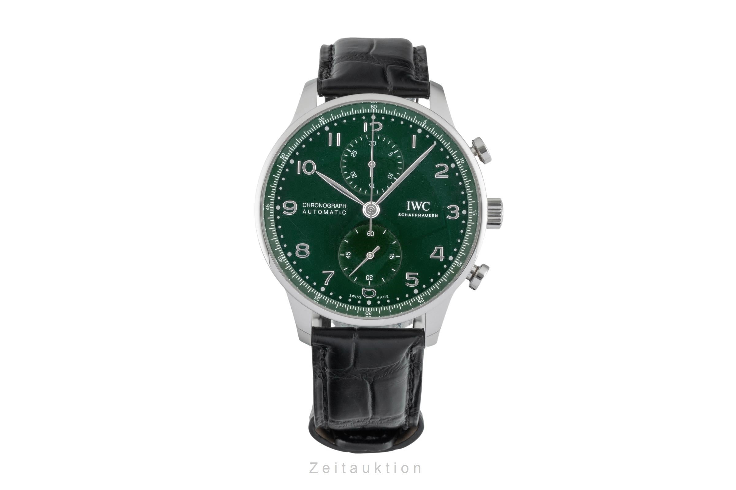 IWC Portugieser cronografo acciaio automatismo orologio da uomo IW371615 LP: 9100EUR  [2603212]