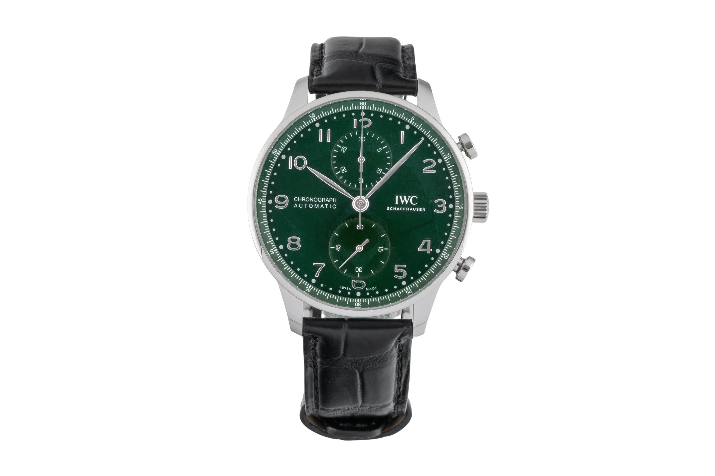 IWC Portugieser cronografo acciaio automatismo orologio da uomo IW371615 LP: 9100EUR  [2603212]
