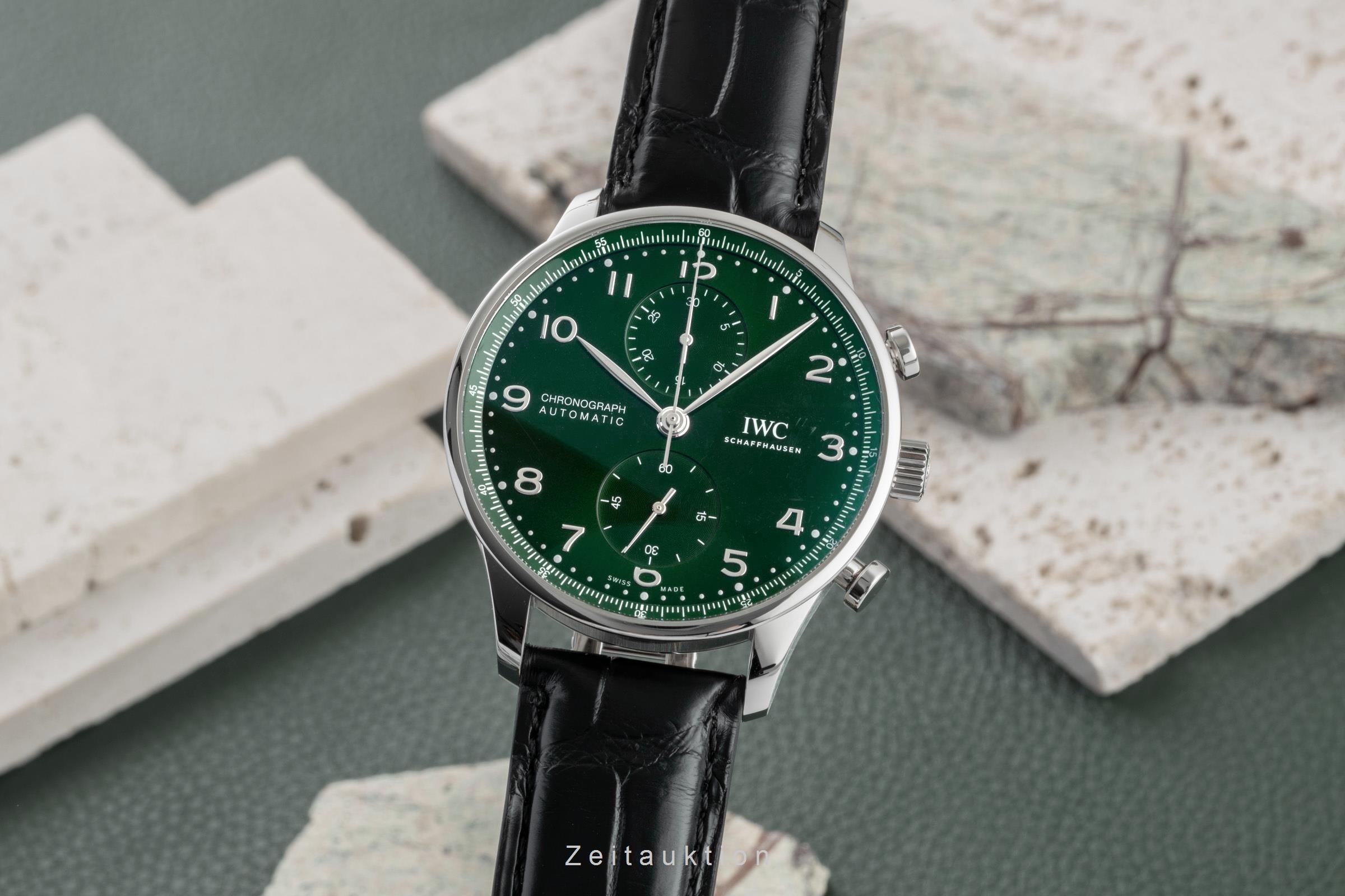 IWC Portugieser cronografo acciaio automatismo orologio da uomo IW371615 LP: 9100EUR  [2603212]