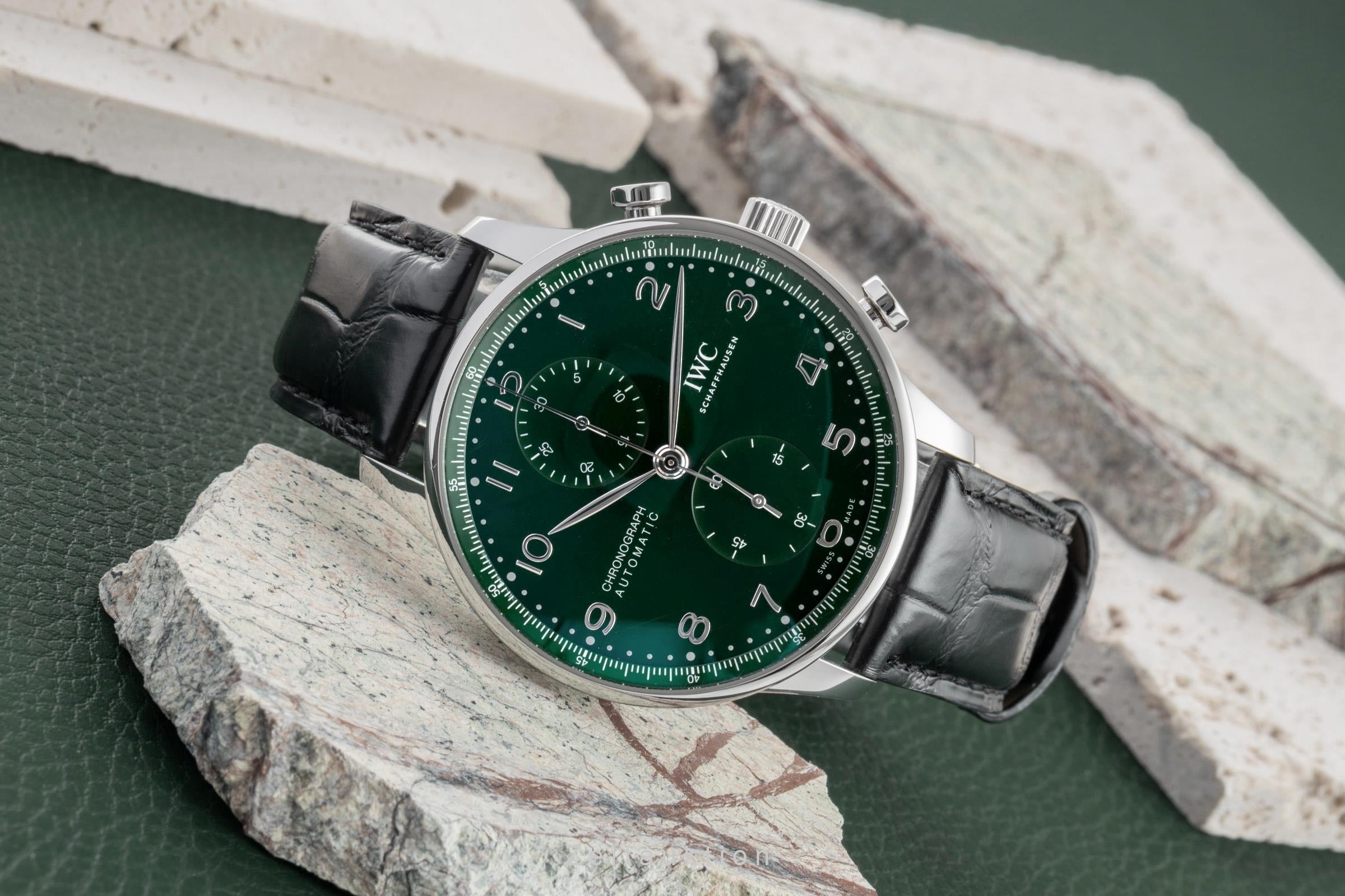 IWC Portugieser cronografo acciaio automatismo orologio da uomo IW371615 LP: 9100EUR  [2603212]