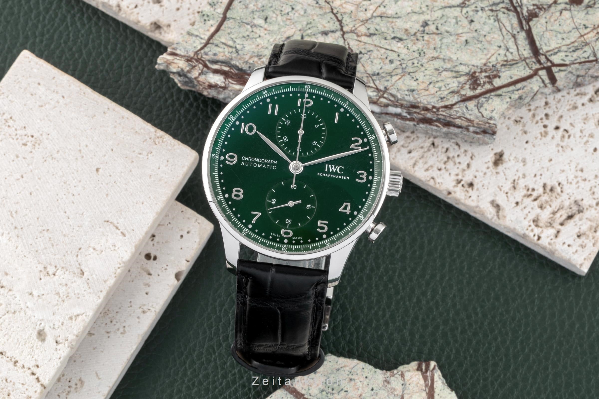 IWC Portugieser cronografo acciaio automatismo orologio da uomo IW371615 LP: 9100EUR  [2603212]