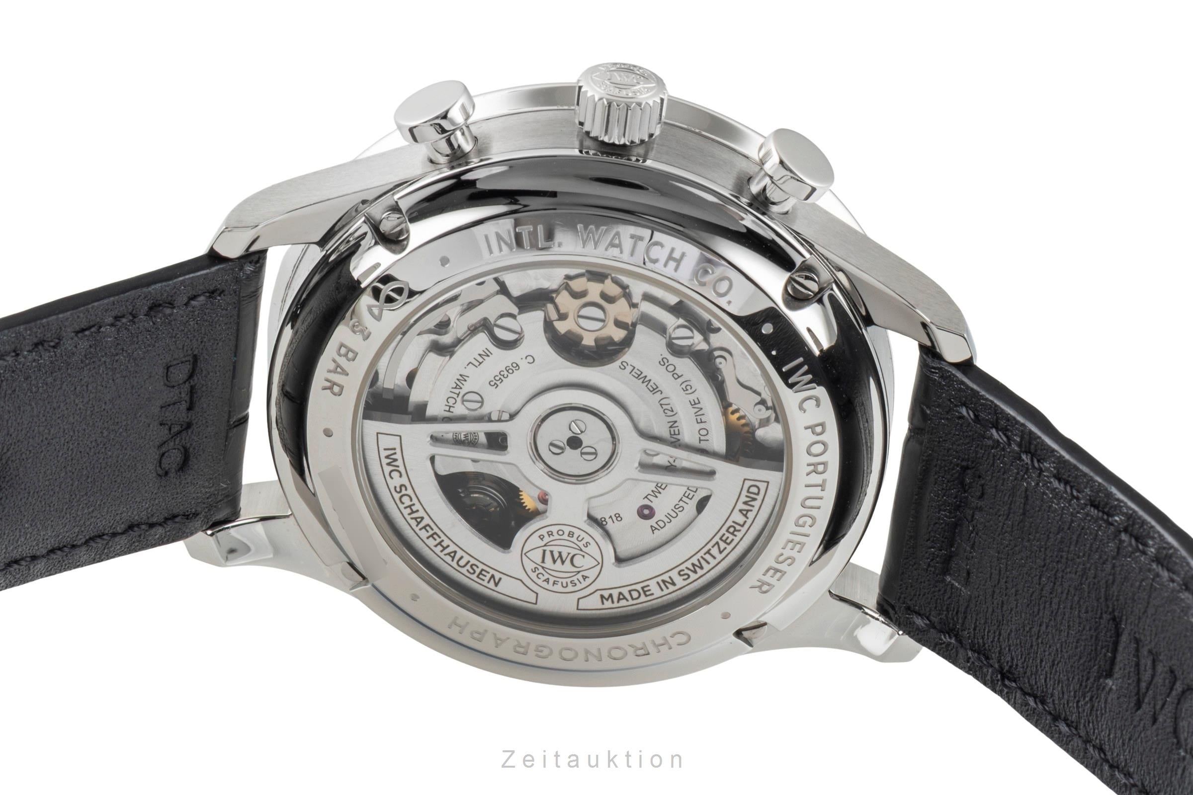 IWC Portugieser cronografo acciaio automatismo orologio da uomo IW371615 LP: 9100EUR  [2603212]
