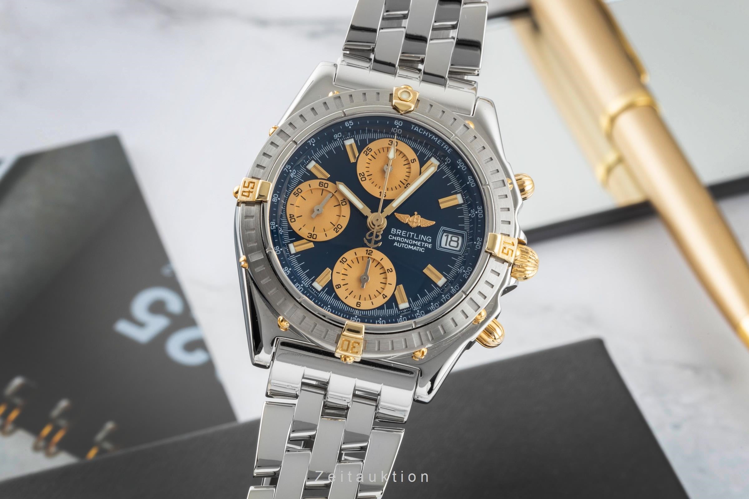 Breitling Chronomat chronograph steel / gold automatic men's watch B13352  [2603218]