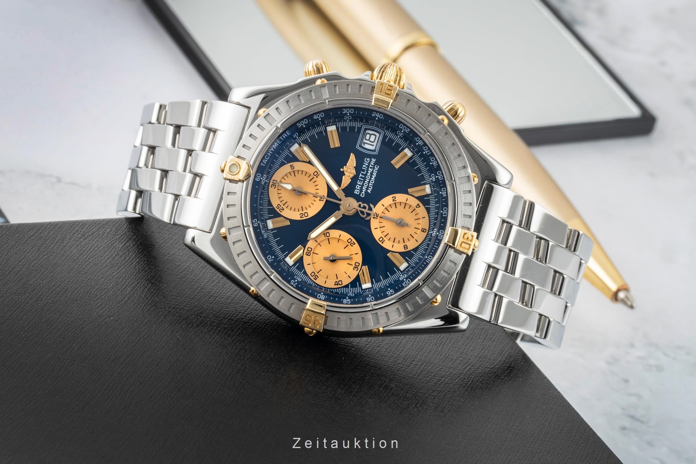 Breitling Chronomat chronograph steel / gold automatic men's watch B13352  [2603218]