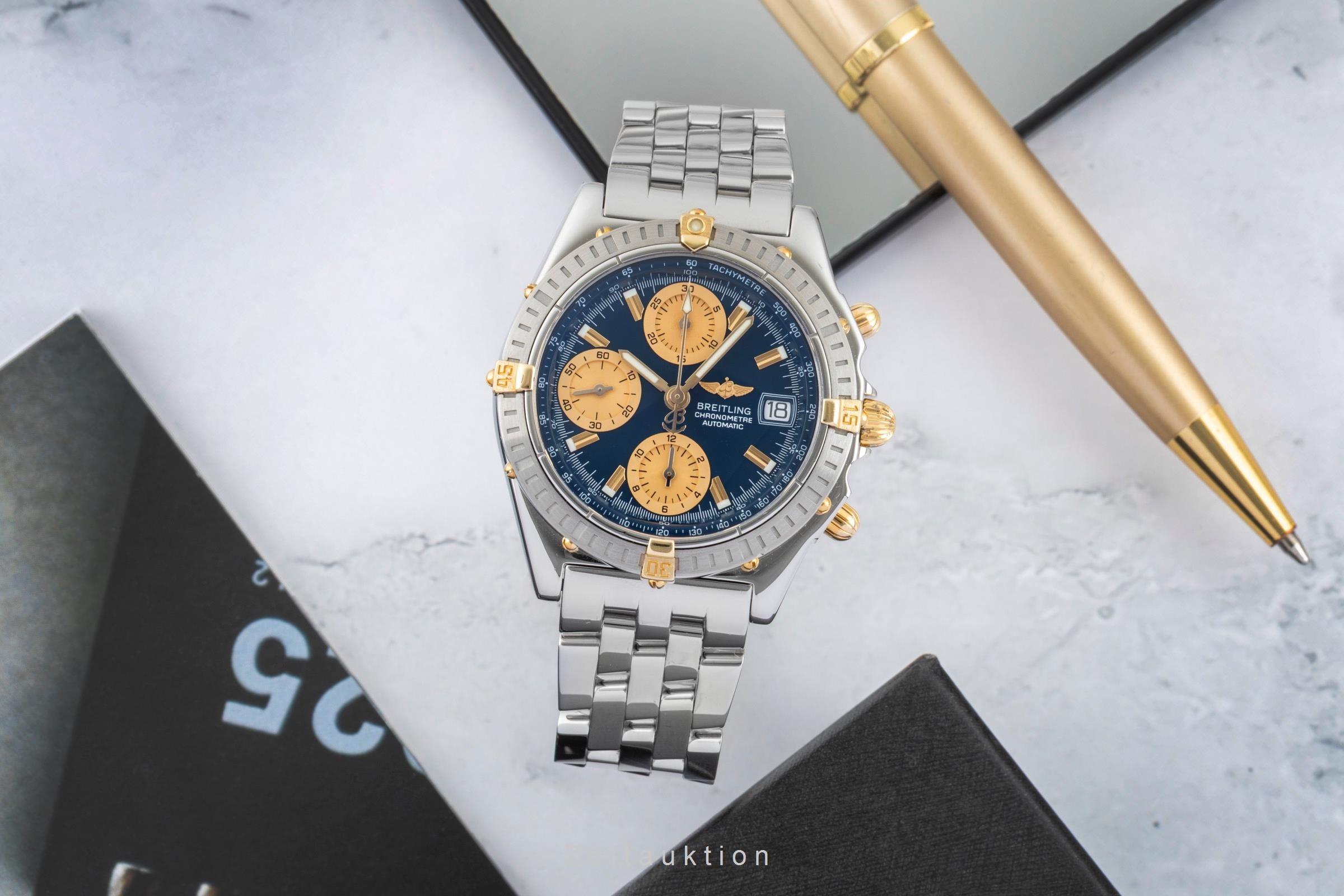 Breitling Chronomat chronograph steel / gold automatic men's watch B13352  [2603218]