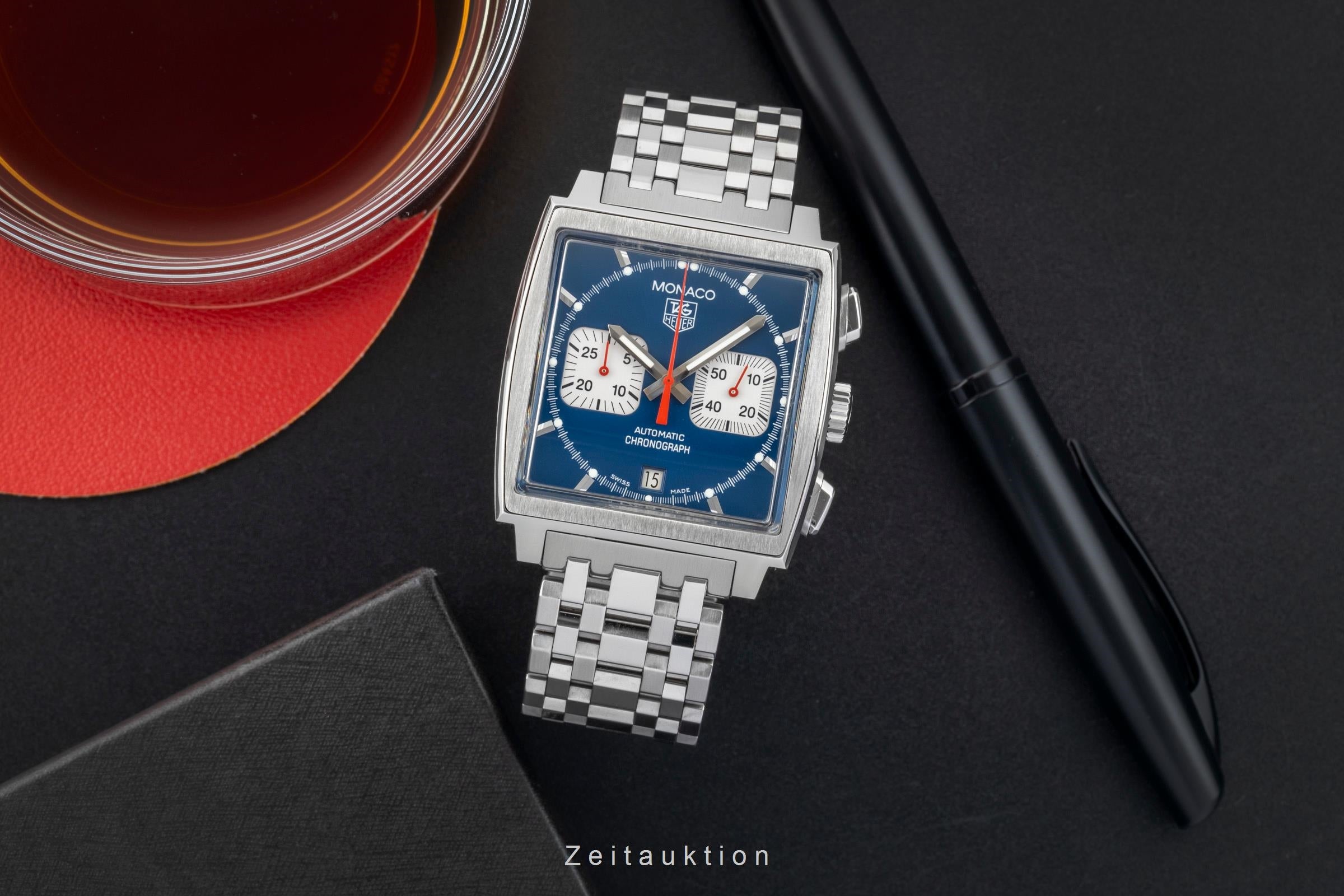 Tag Heuer Monaco chronograph steel automatic men's watch CW2113-0  [2603221]