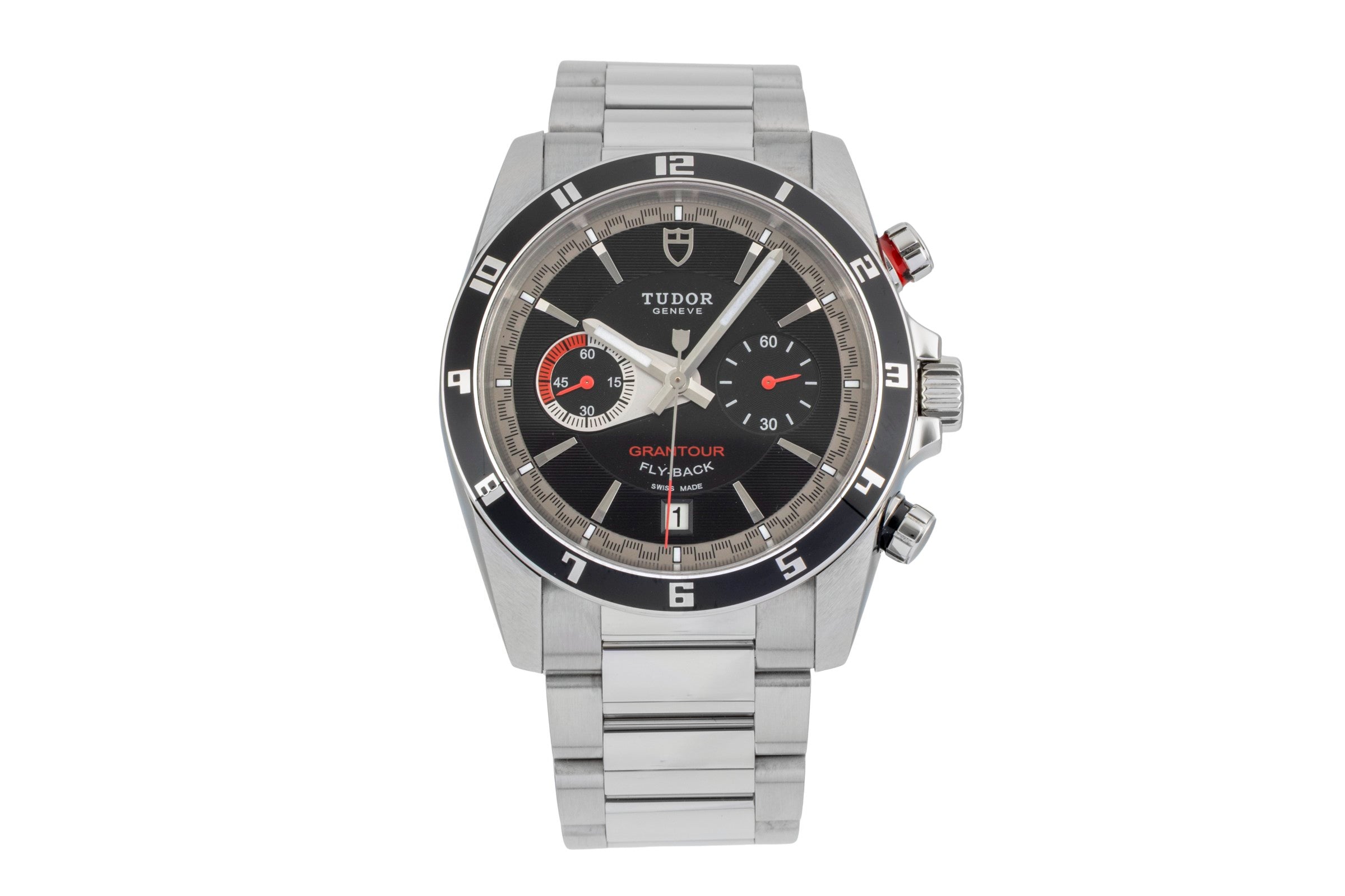 Tudor Grantour chronographe acier automatique montre pour hommes 20550N  [2603229]