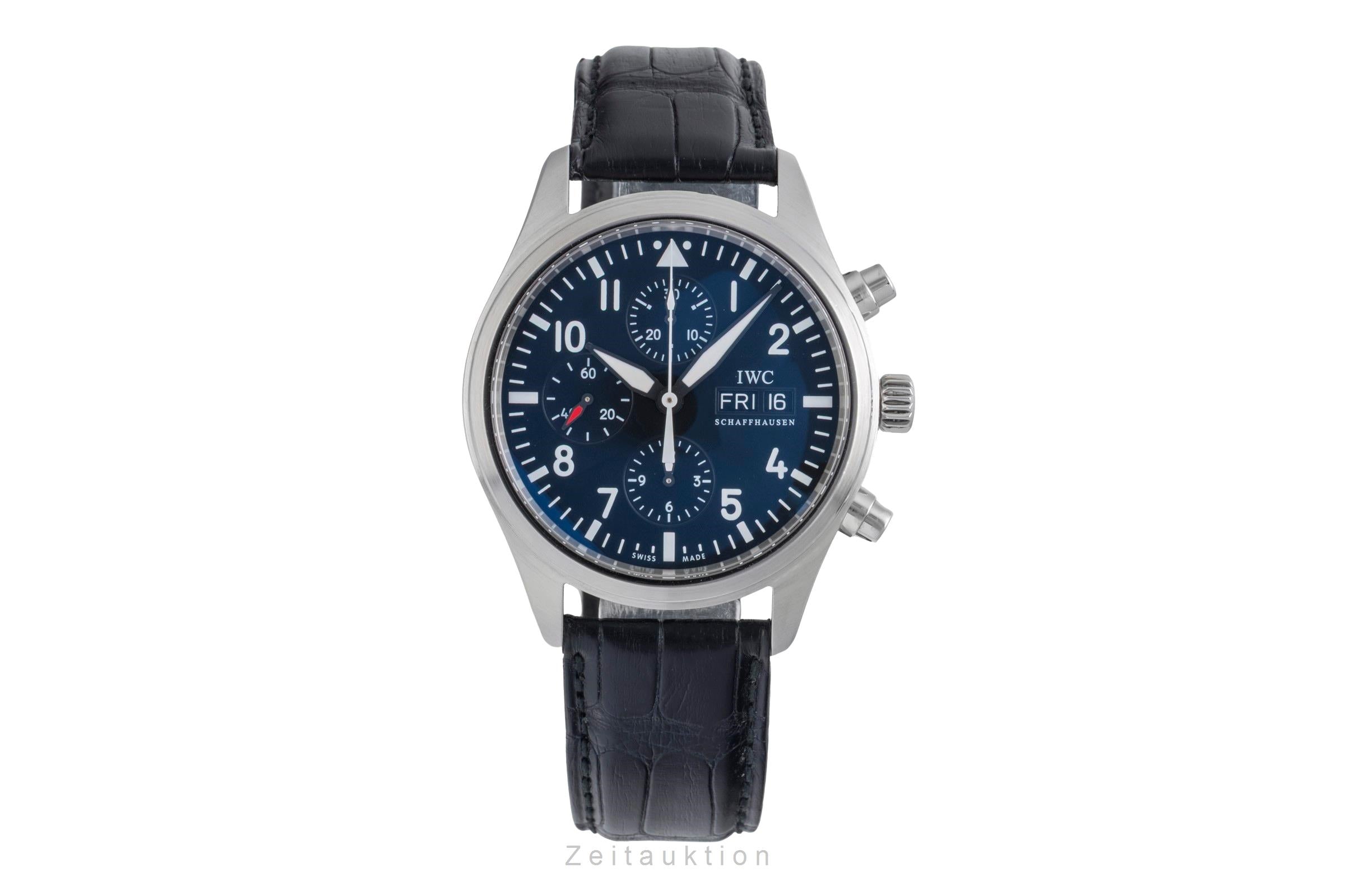 IWC Fliegerchronograph cronógrafo acero automático reloj para caballeros IW371701 LP: 7700EUR  [2603232]