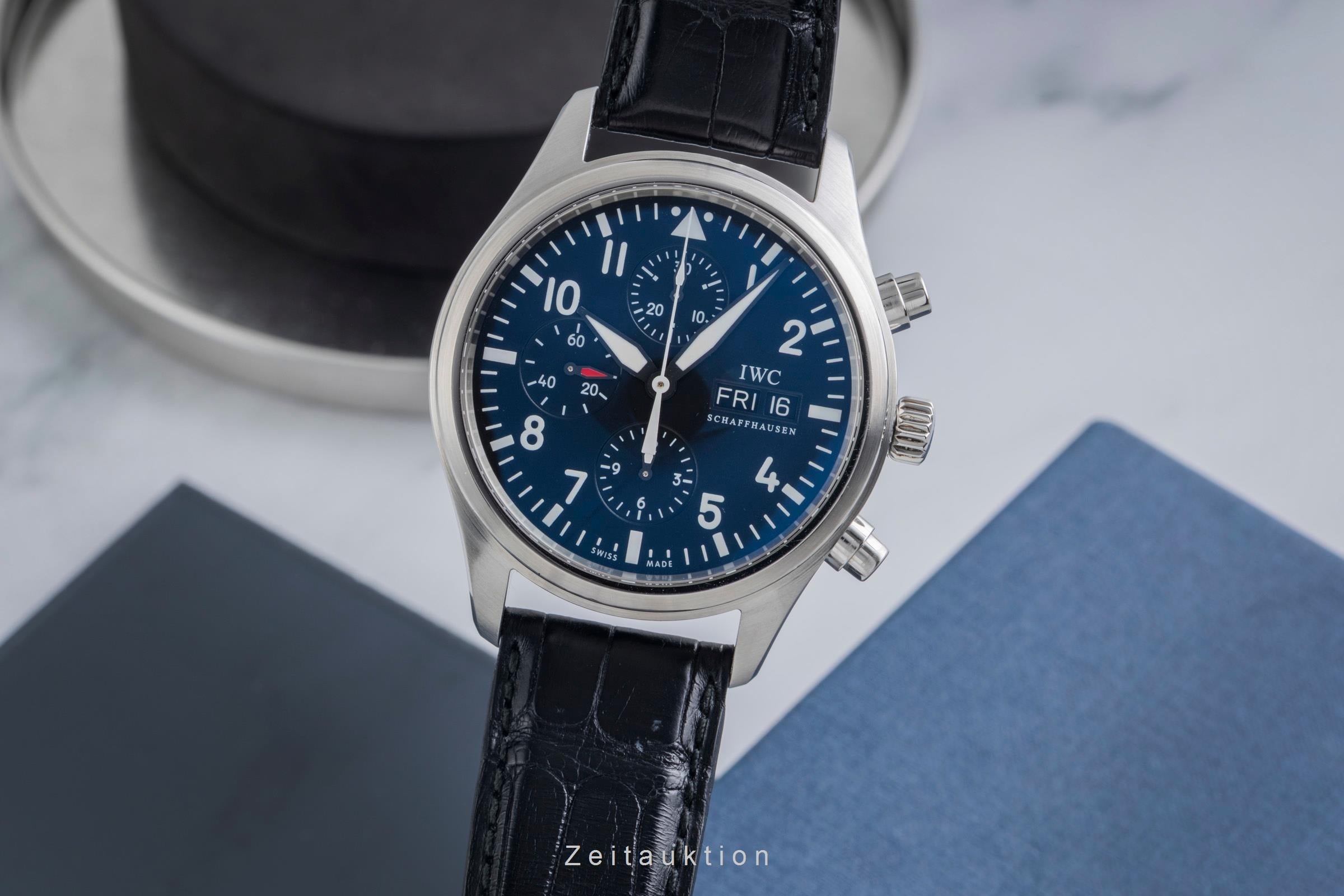 IWC Fliegerchronograph cronógrafo acero automático reloj para caballeros IW371701 LP: 7700EUR  [2603232]