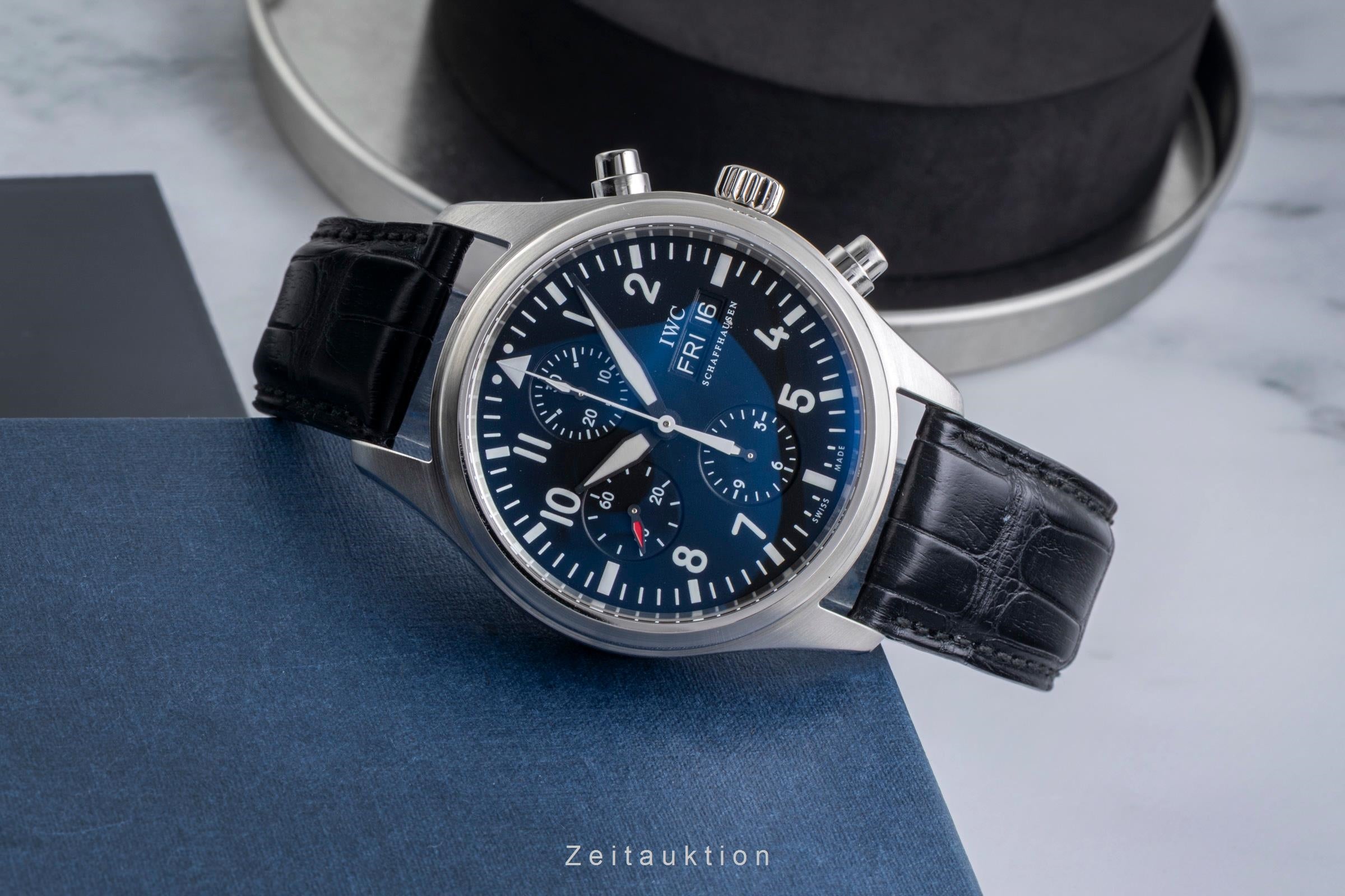 IWC Fliegerchronograph cronógrafo acero automático reloj para caballeros IW371701 LP: 7700EUR  [2603232]
