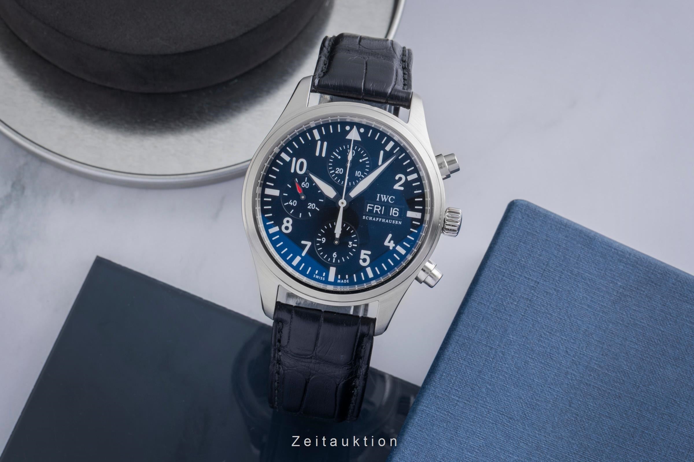 IWC Fliegerchronograph cronógrafo acero automático reloj para caballeros IW371701 LP: 7700EUR  [2603232]