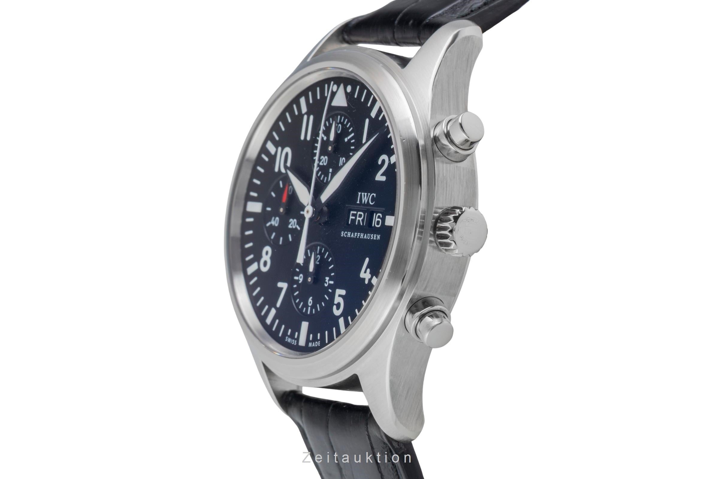 IWC Fliegerchronograph cronógrafo acero automático reloj para caballeros IW371701 LP: 7700EUR  [2603232]