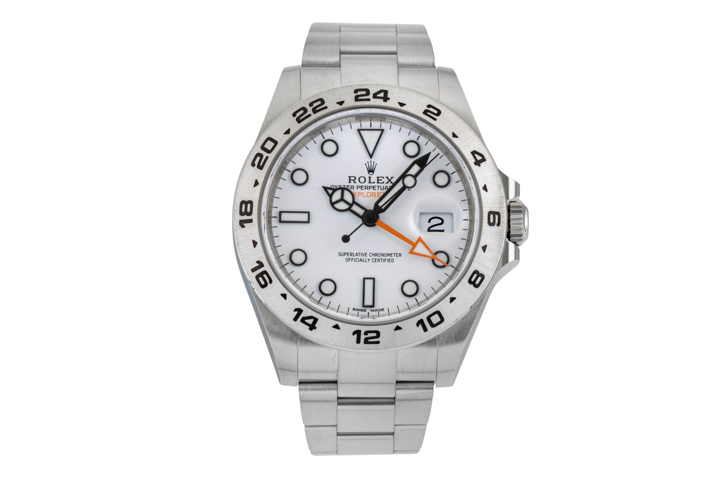 Rolex Explorer II White Dial Oyster Edelstahl Automatik Herrenuhr Ref 216570 B&P [2603236]