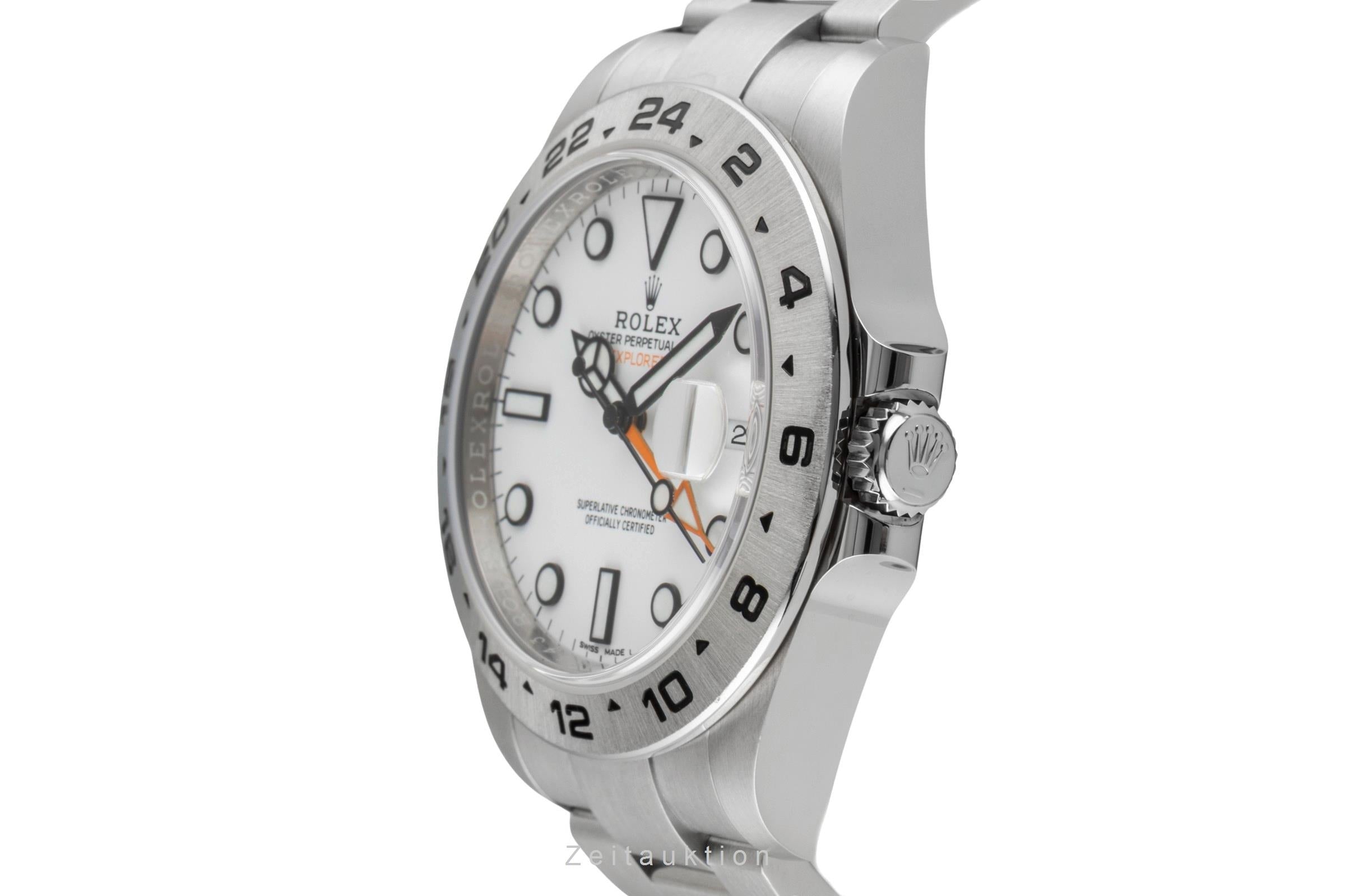 Rolex Explorer II White Dial Oyster Edelstahl Automatik Herrenuhr Ref 216570 B&P [2603236]